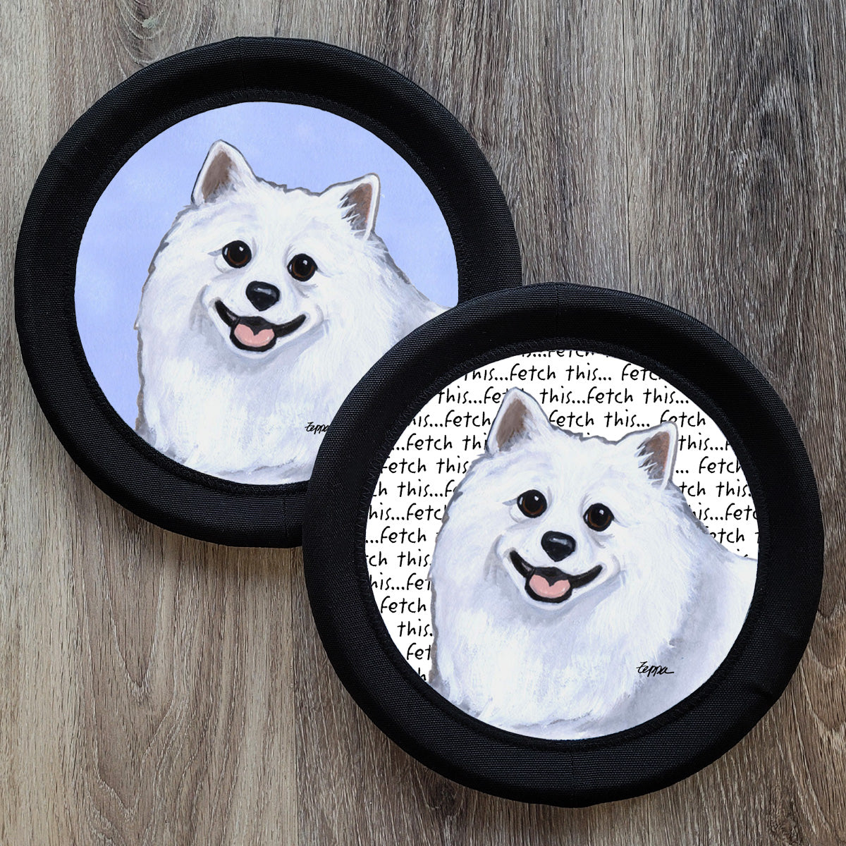 American Eskimo Dog FotoFrisby Flying Disk Dog Toy