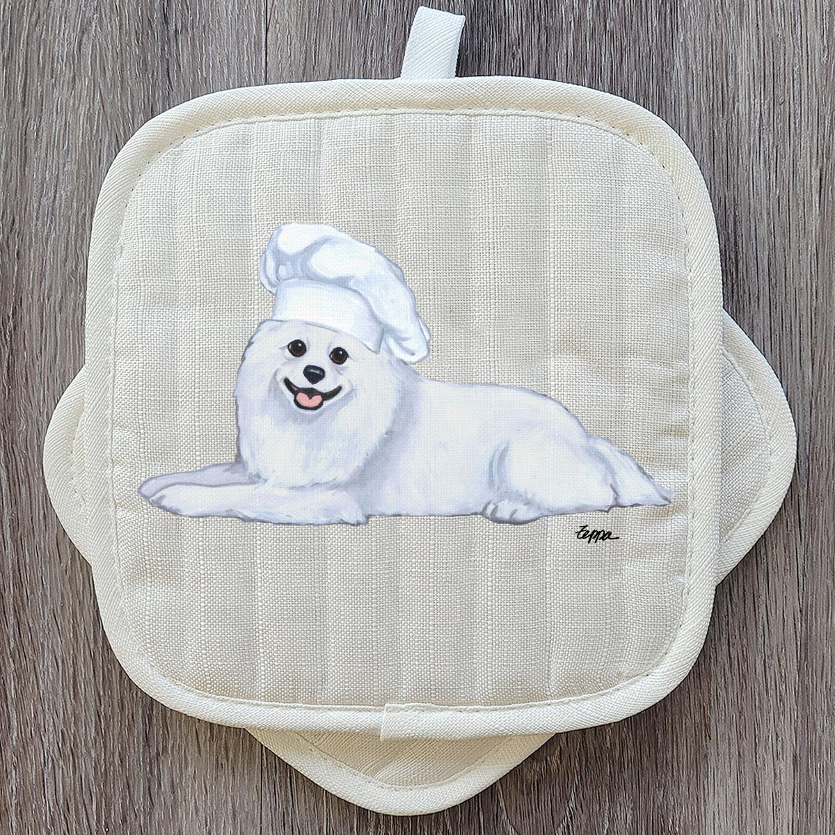 American Eskimo Dog Pot Holder Set