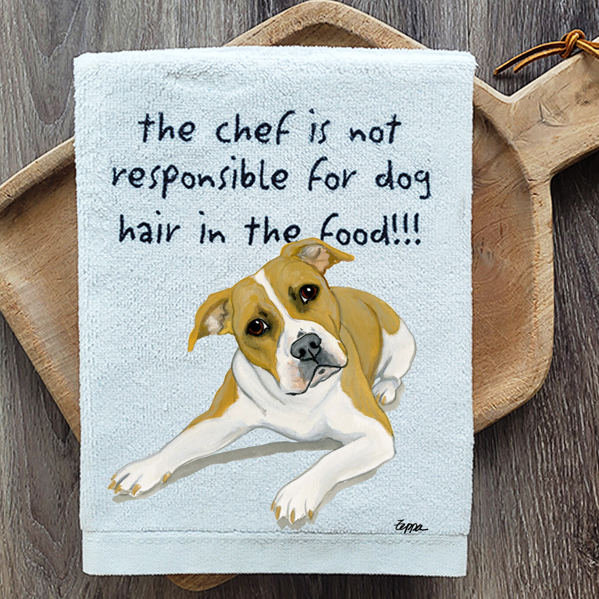Pawsitively Adorable Pit Bull Kitchen Towel