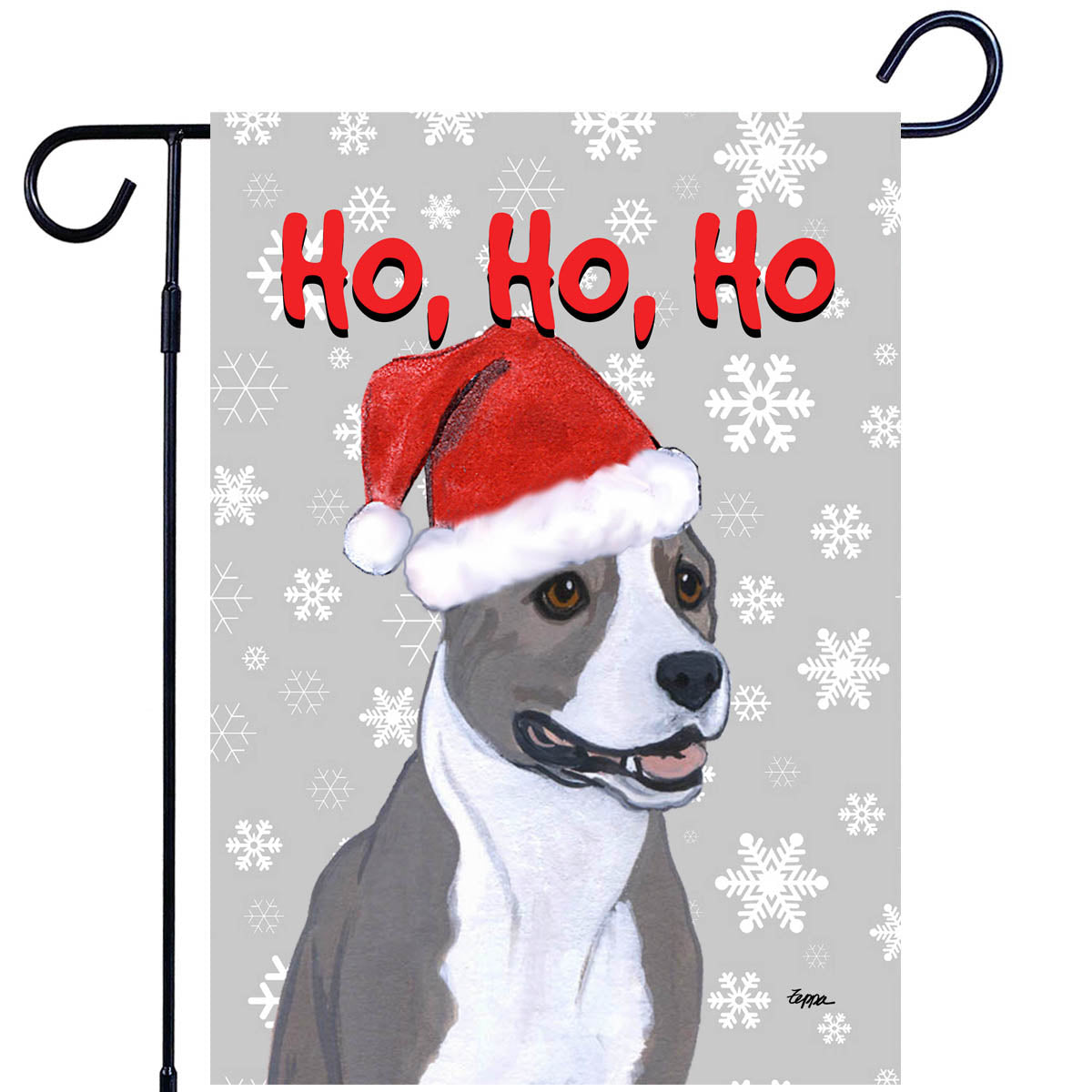 American Staffordshire Terrier Ho Ho Ho Garden Flag