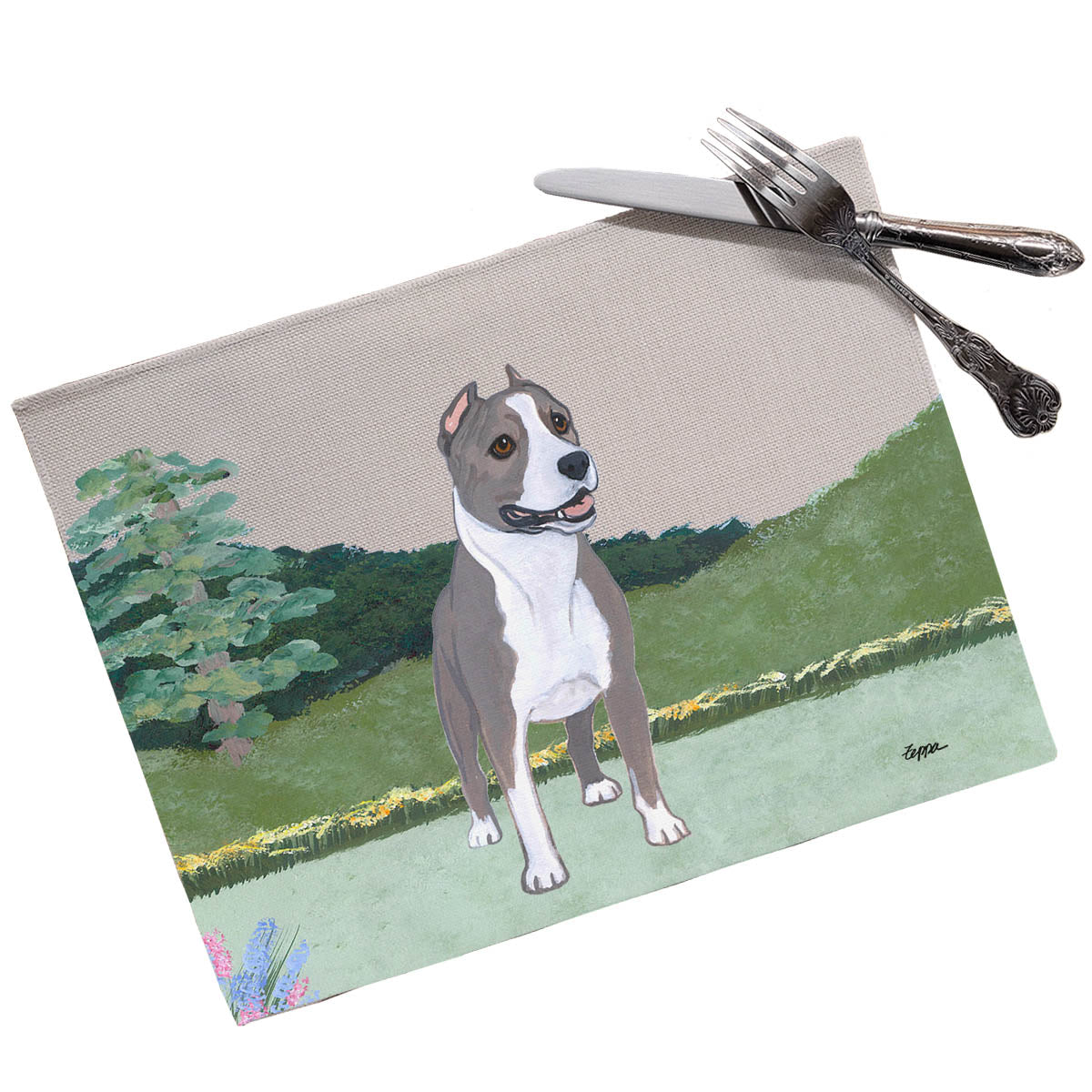 American Staffordshire Terrier Scenic Placemats