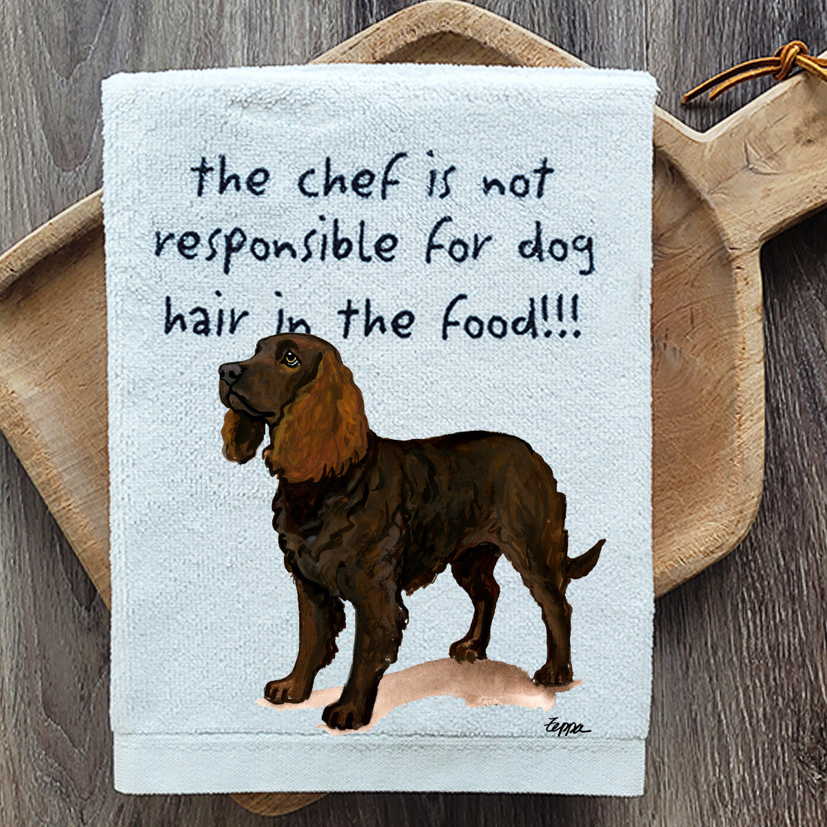 Pawsitively Adorable American Water Spaniel Kitchen Towel