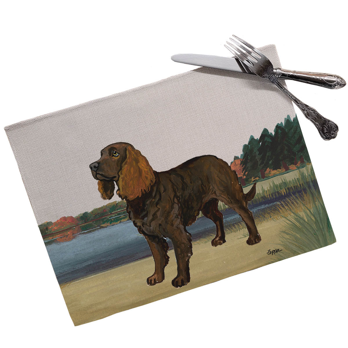 American Water Spaniel Scenic Placemats