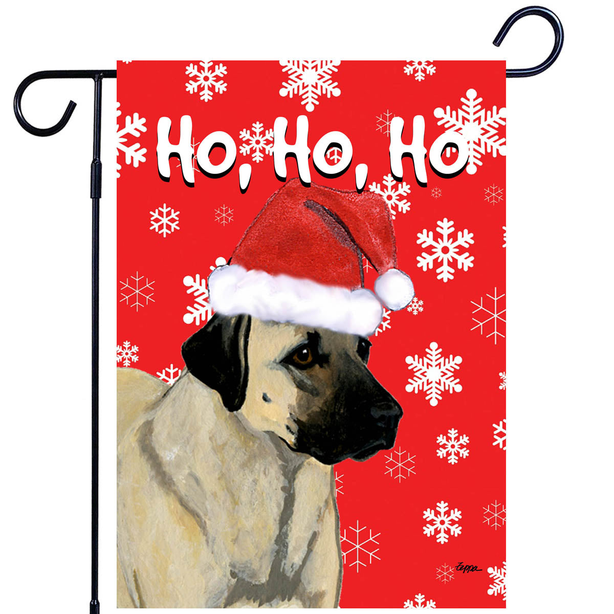 Anatolian Shepherd Ho Ho Ho Garden Flag