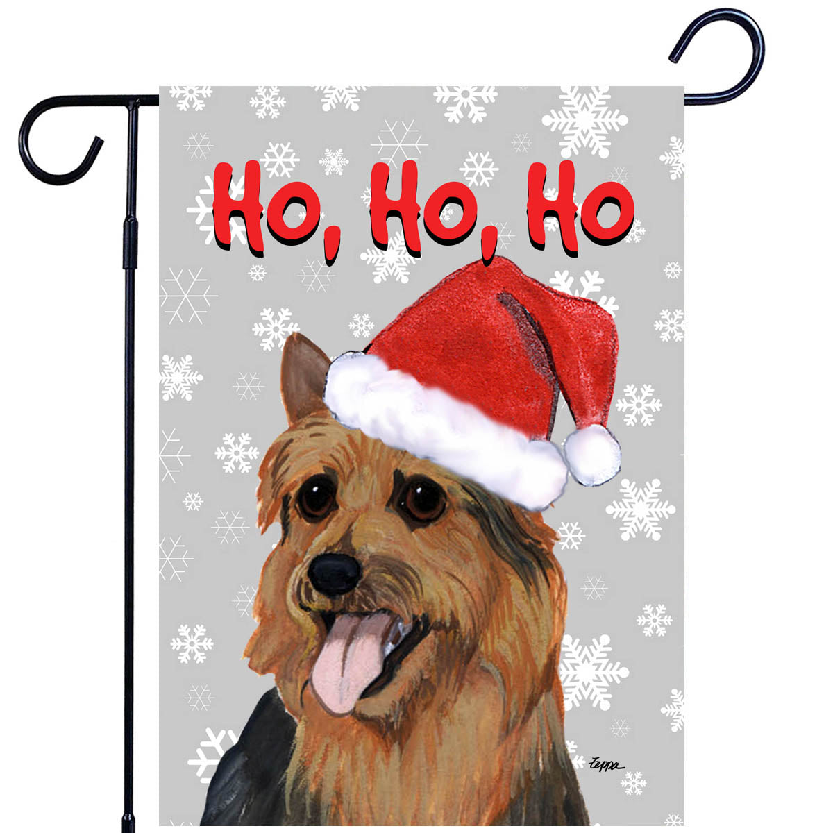 Australian Terrier Ho Ho Ho Garden Flag