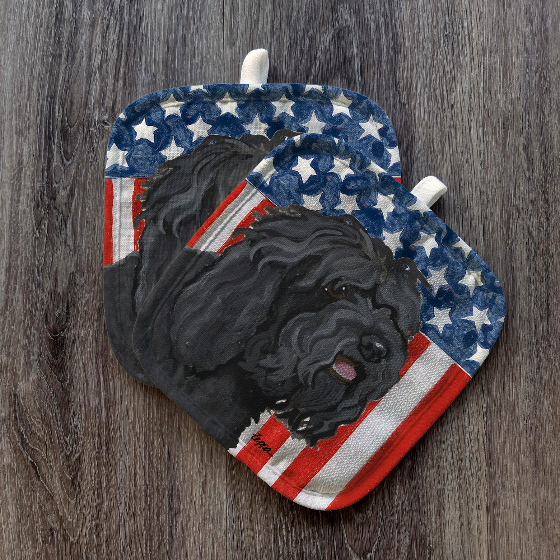 Barbet Americana Pot Holder Set