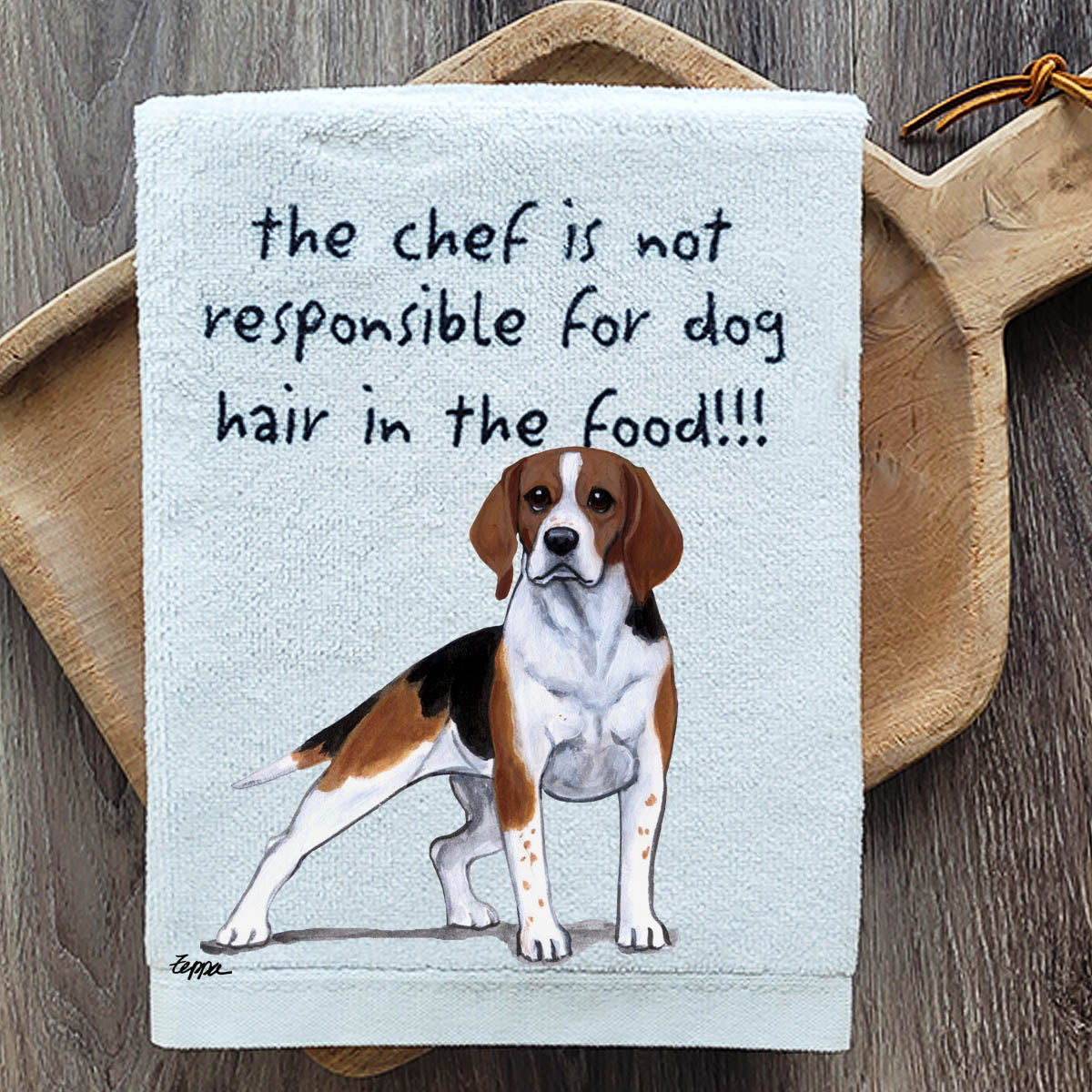 Pawsitively Adorable Beagle Kitchen Towel