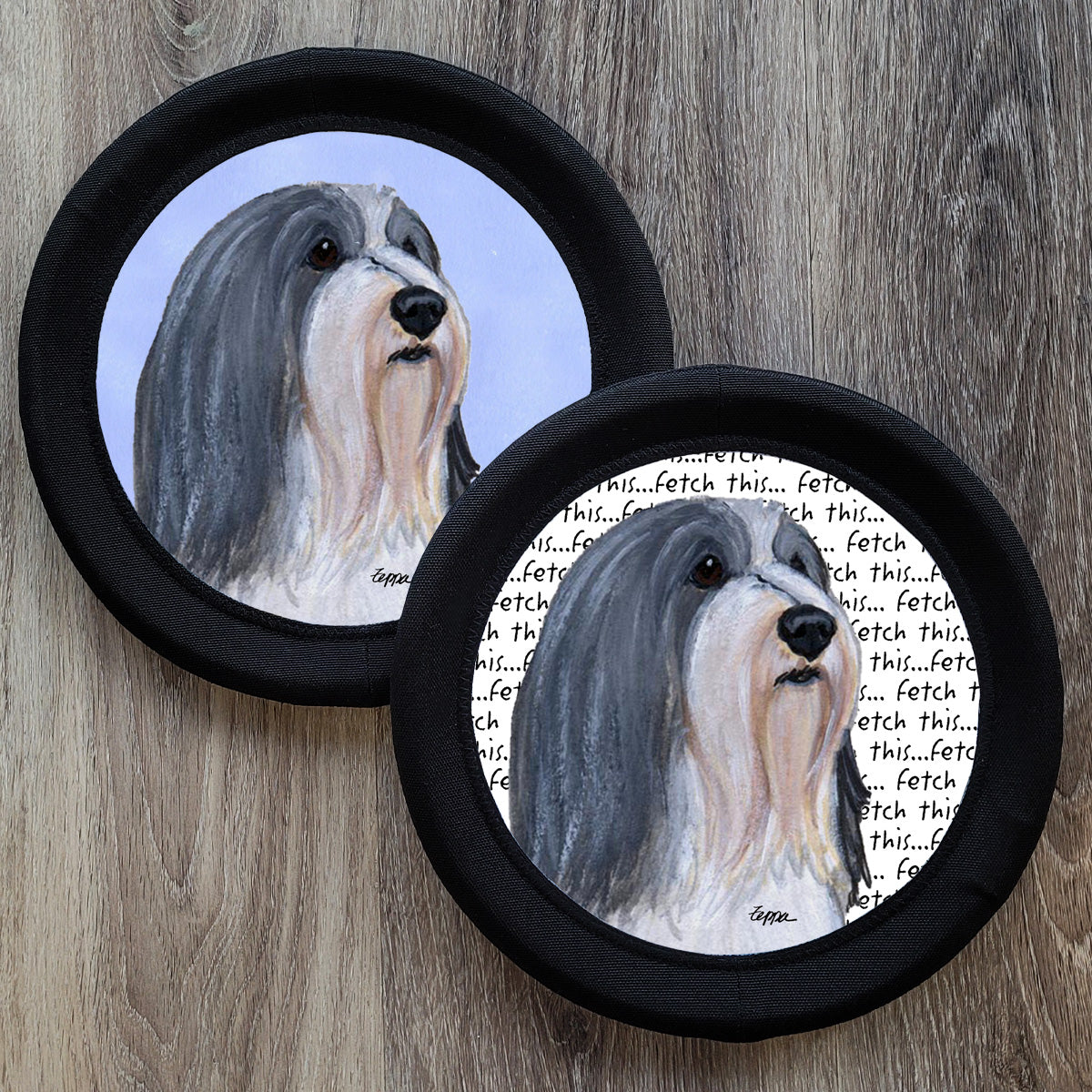 Bearded Collie FotoFrisby Flying Disk Dog Toy