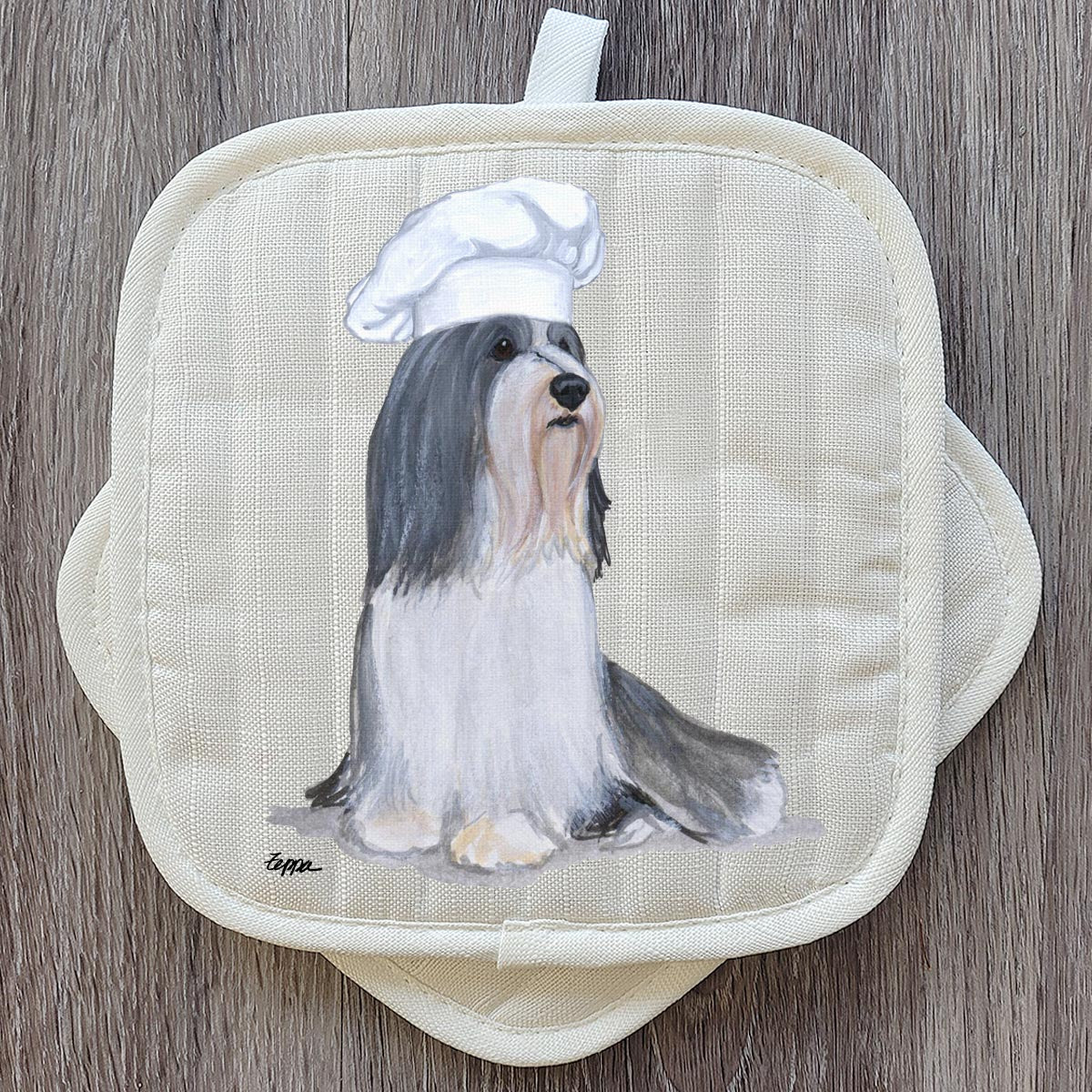 Bearded Collie Pot Holders