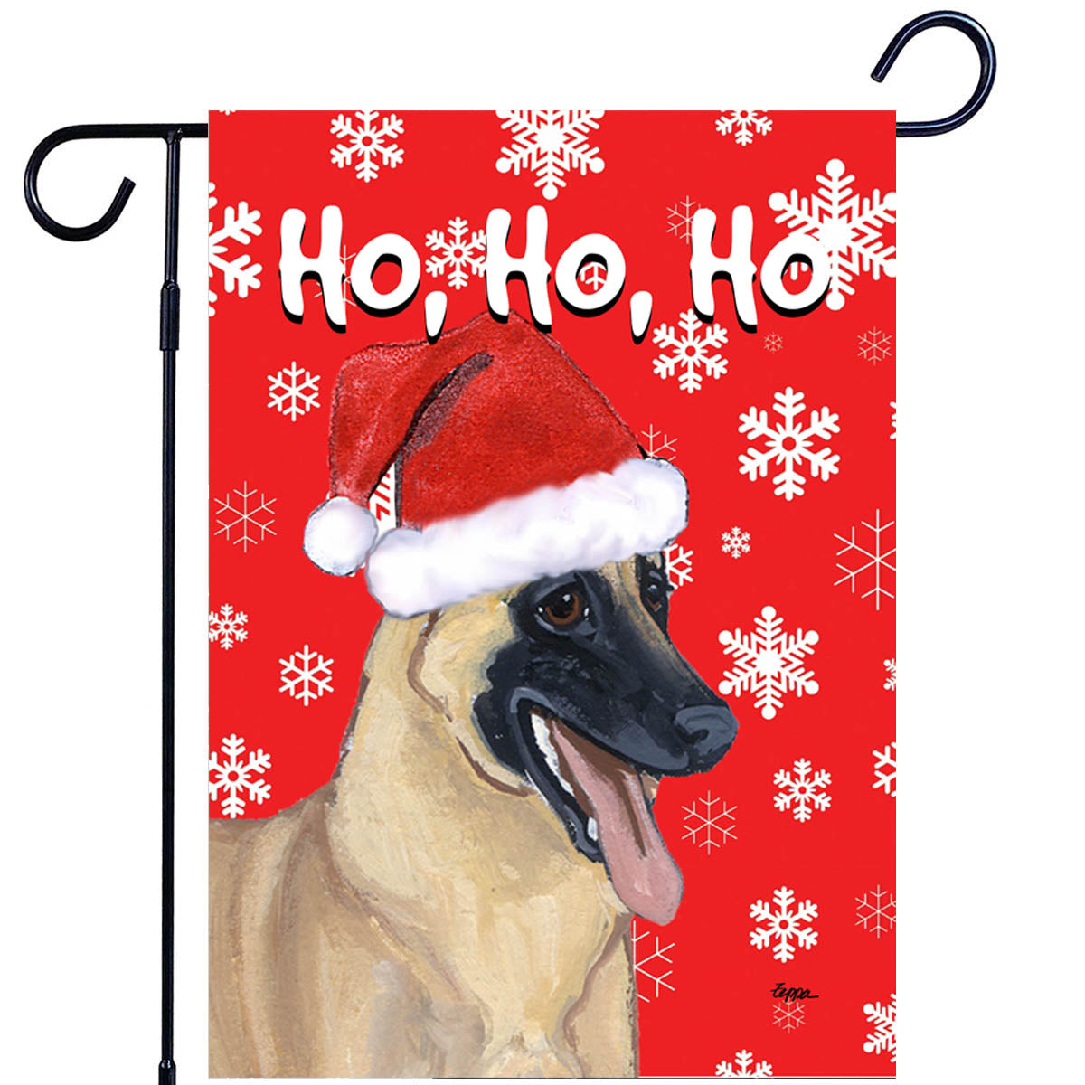 Belgian Malinois Ho Ho Ho Garden Flag