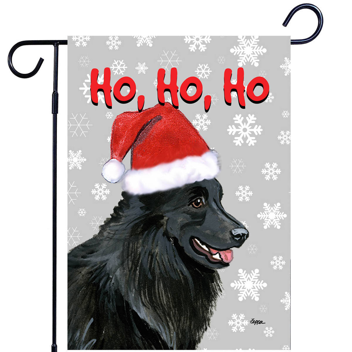 Belgian Shepherd Ho Ho Ho Garden Flag