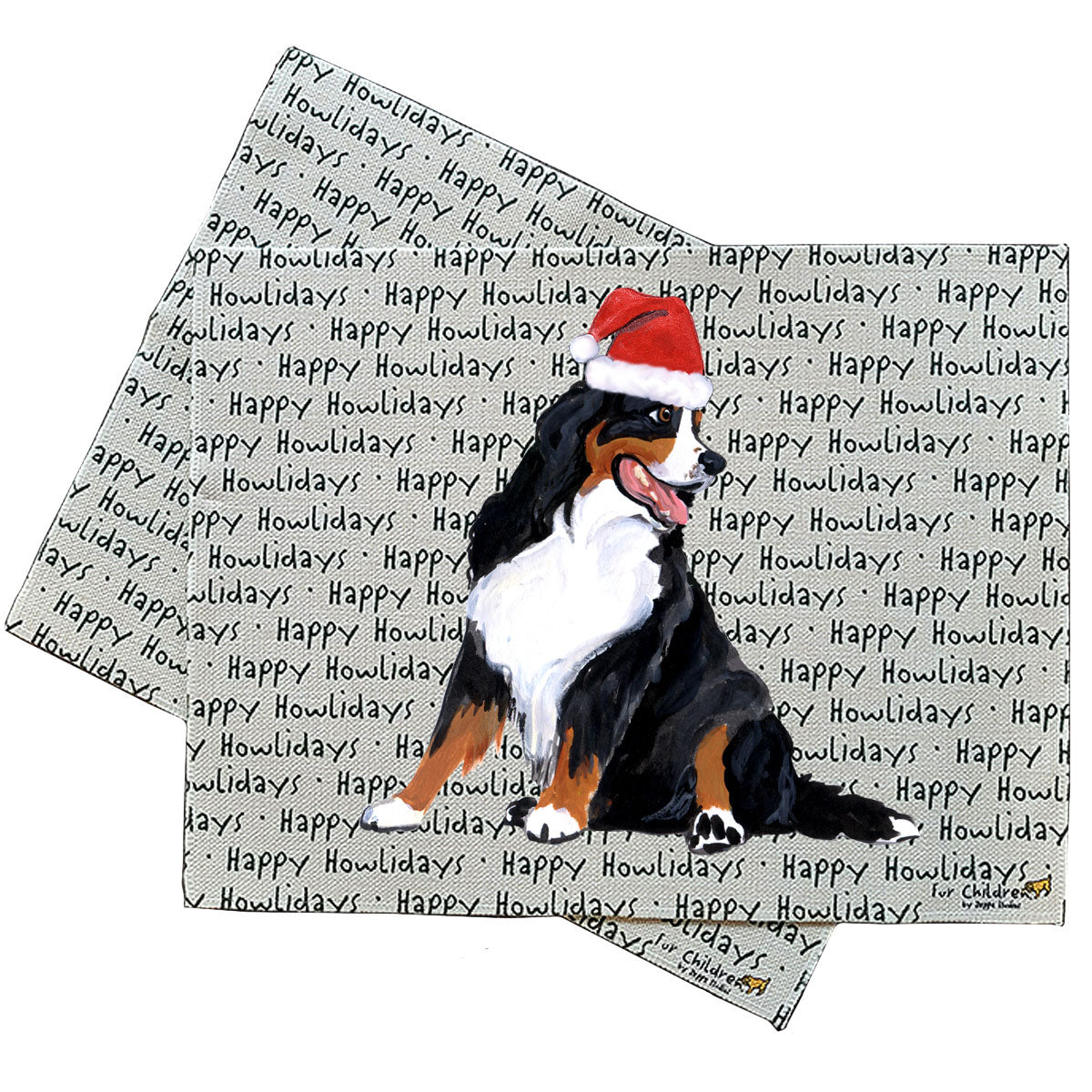 Bernese Mountain Dog Howliday Placemats