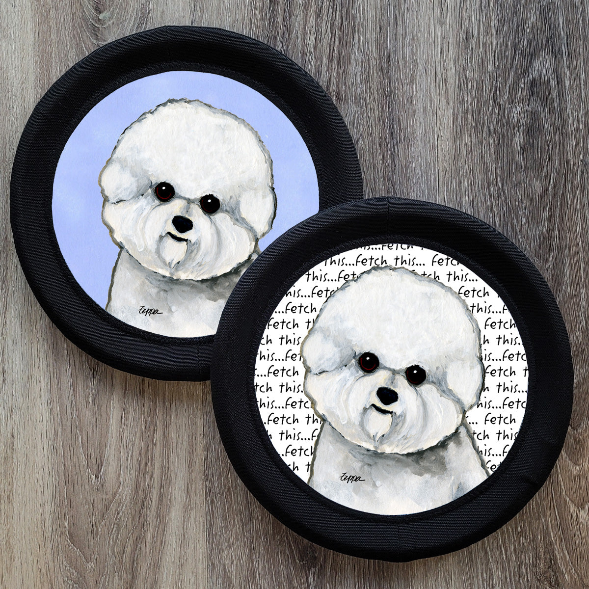 Bichon Frise FotoFrisby Flying Disk Dog Toy