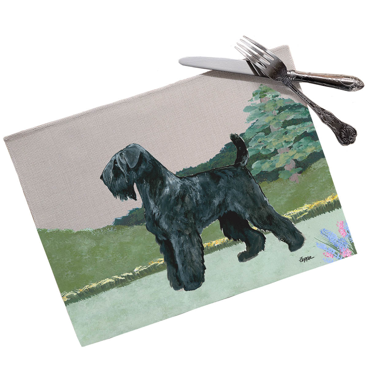 Black Russian Terrier Scenic Placemats