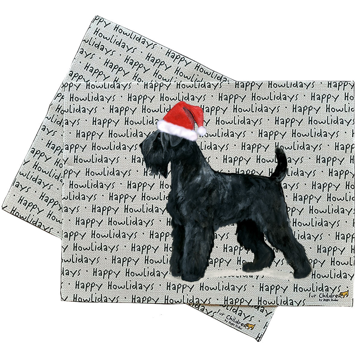 Black Russian Terrier Howliday Placemats