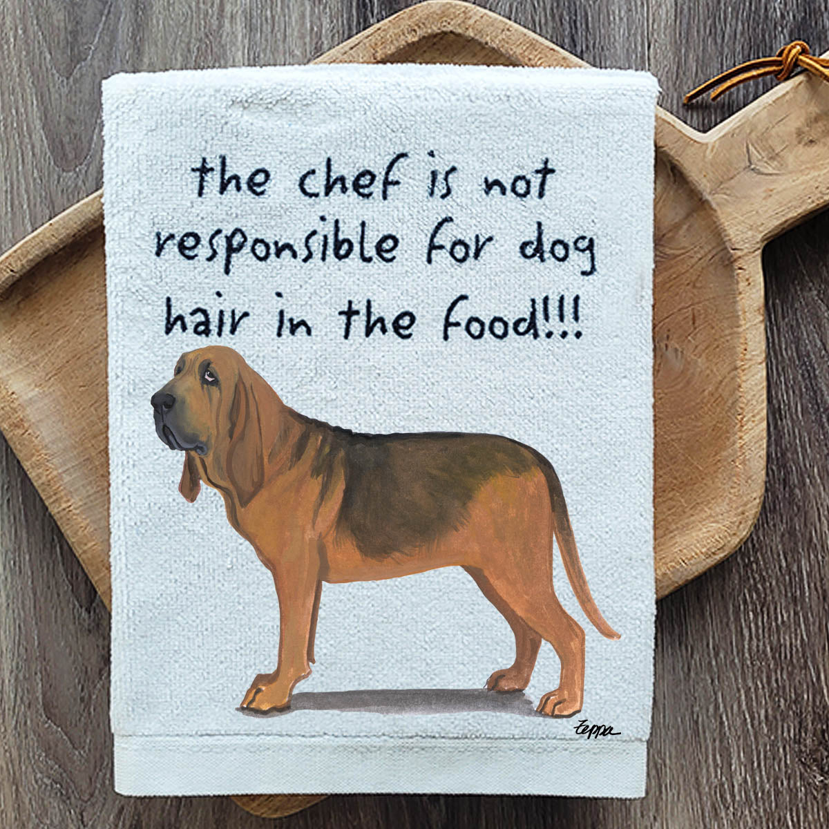 Pawsitively Adorable Bloodhound Kitchen Towel