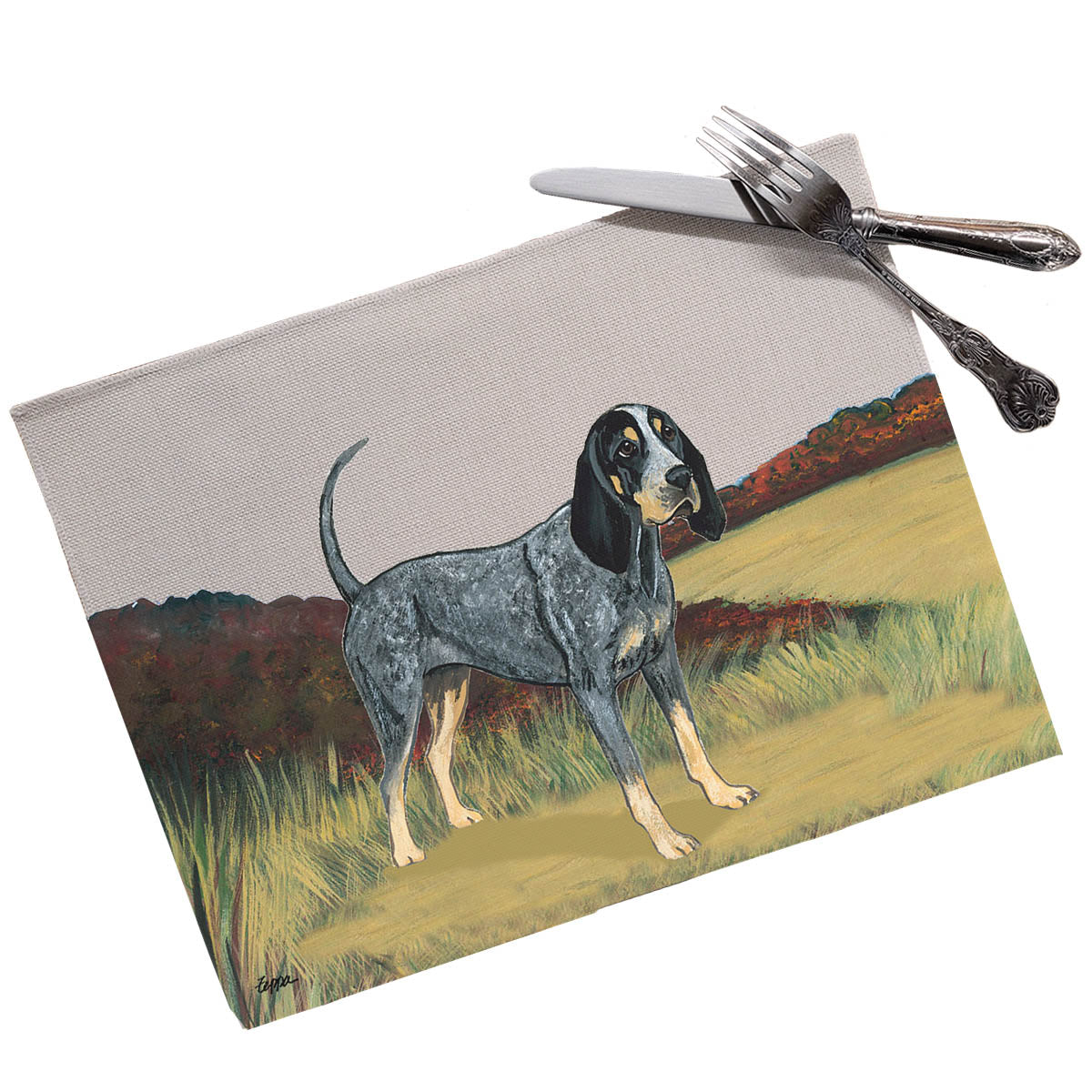 Bluetick Coonhound Scenic Placemats