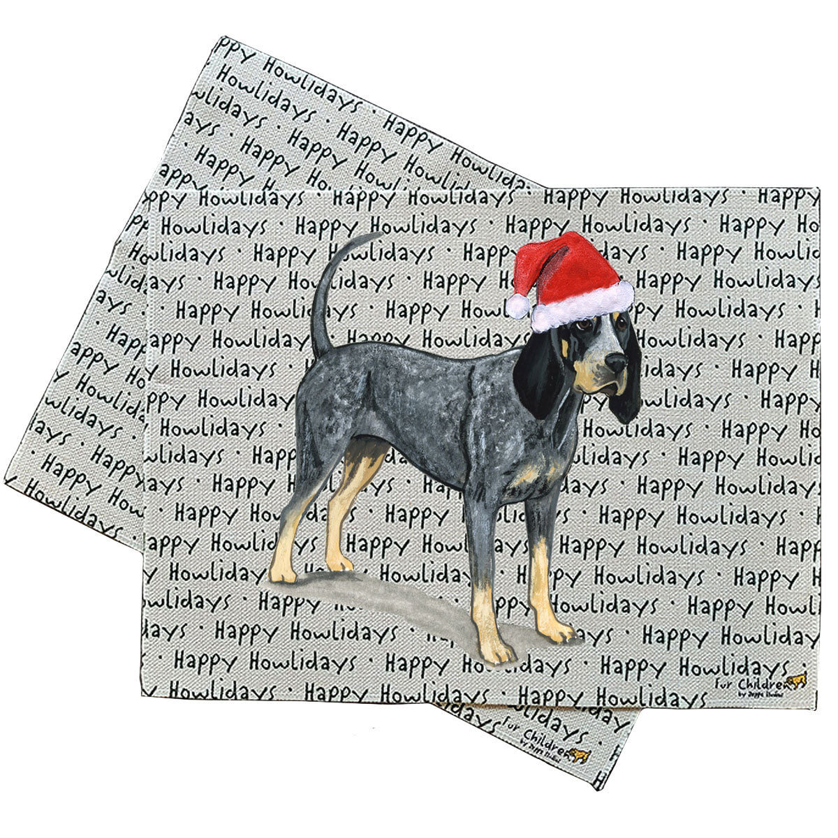 Bluetick Coonhound Howliday Placemats