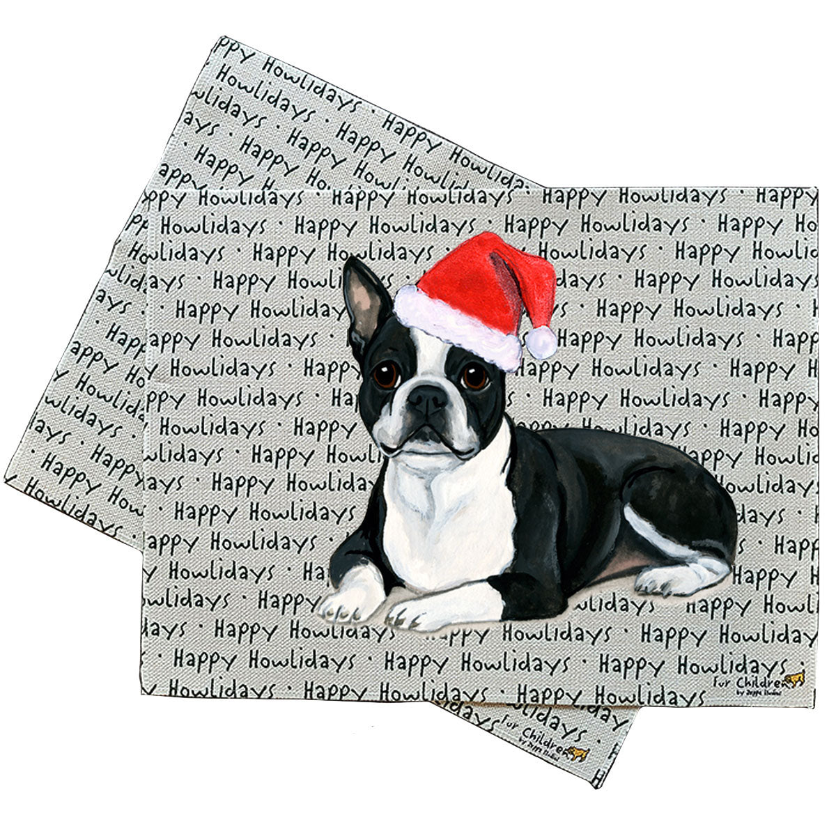 Boston Terrier Howliday Placemats