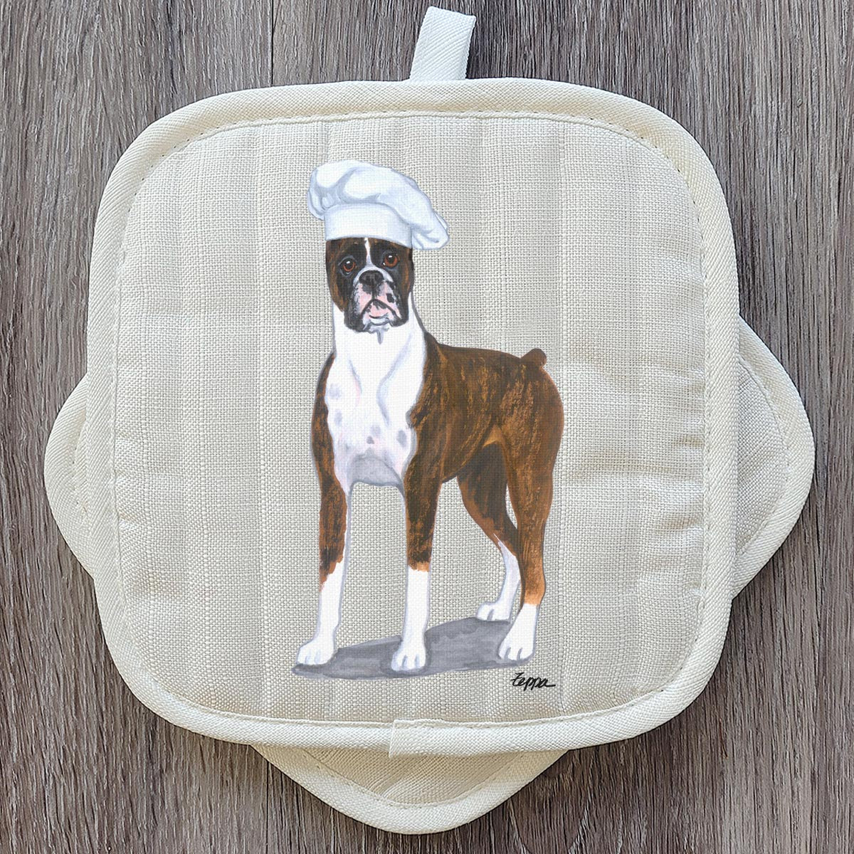 Standing Boxer Pot Holder Set