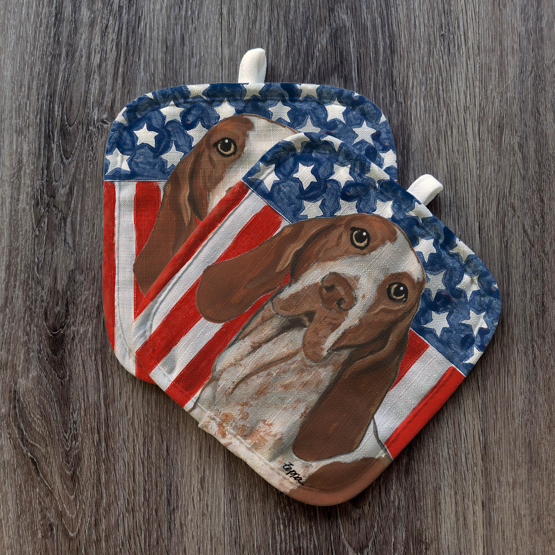 Bracco Italiano Americana Pot Holder Set