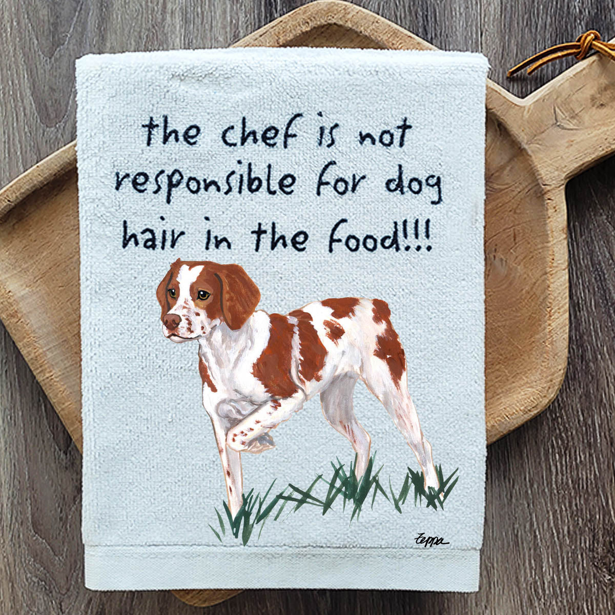 Pawsitively Adorable Brittany Kitchen Towel