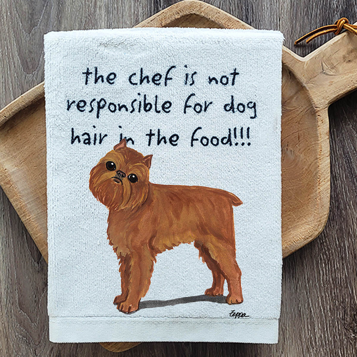 Pawsitively Adorable Brussels Griffon Kitchen Towel