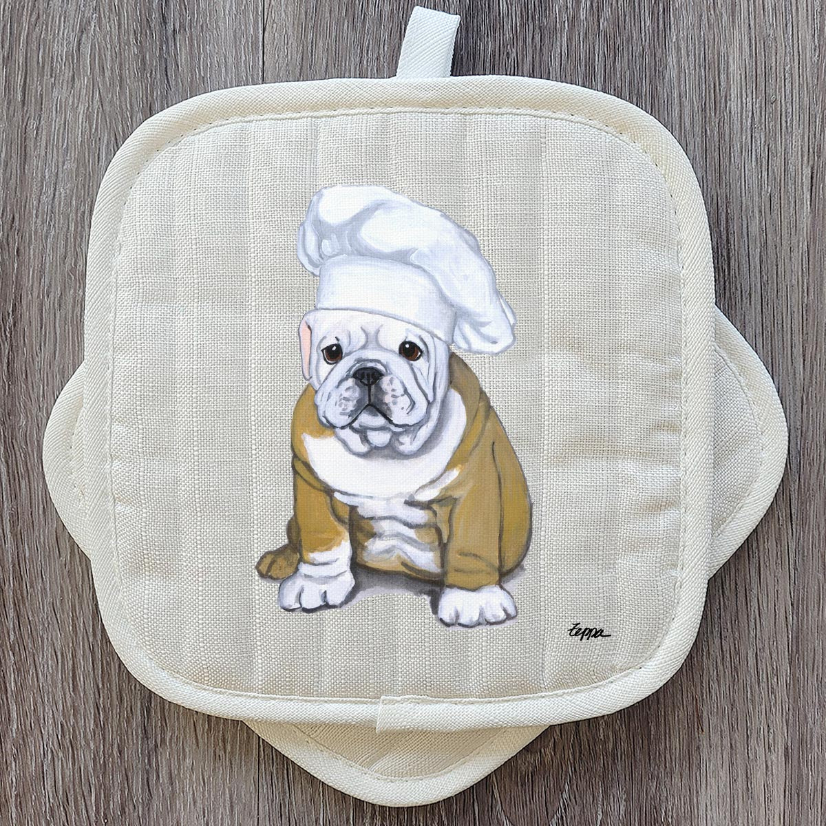 Bulldog Puppy Pot Holders