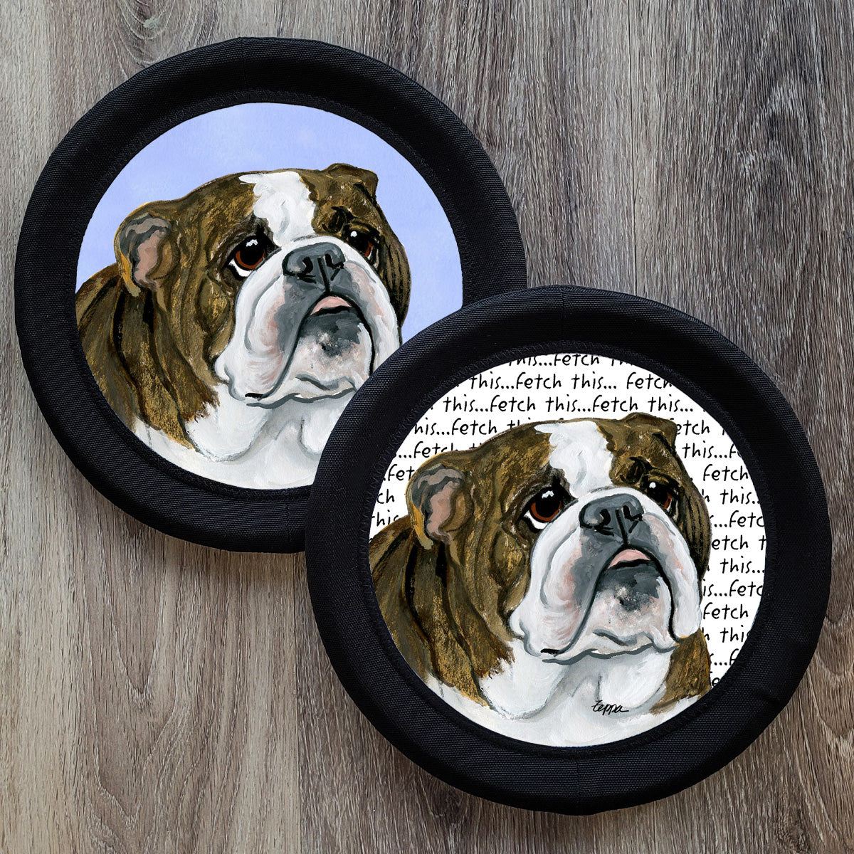 Bulldog FotoFrisby Flying Disk Dog Toy