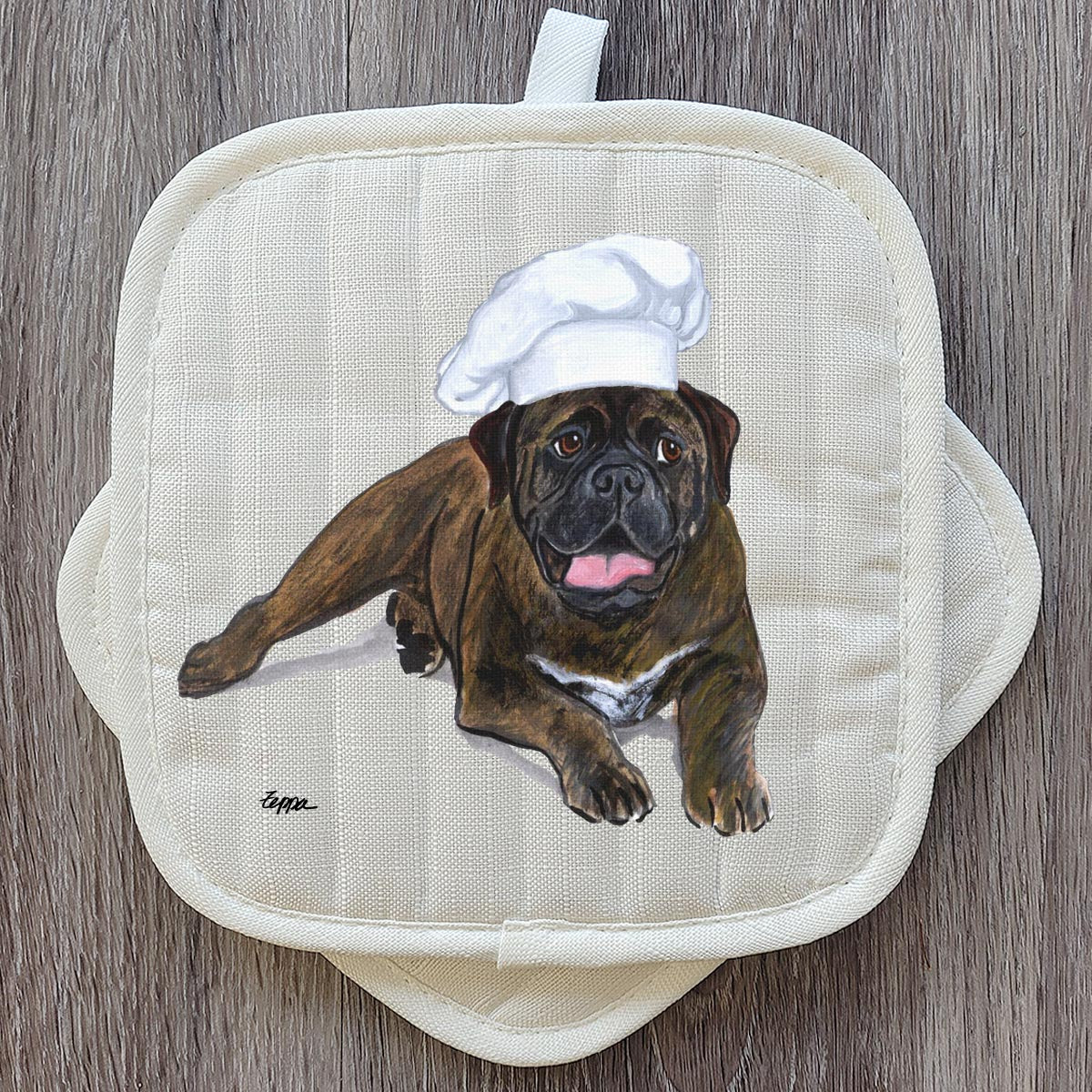 Bull Mastiff Pot Holder Set