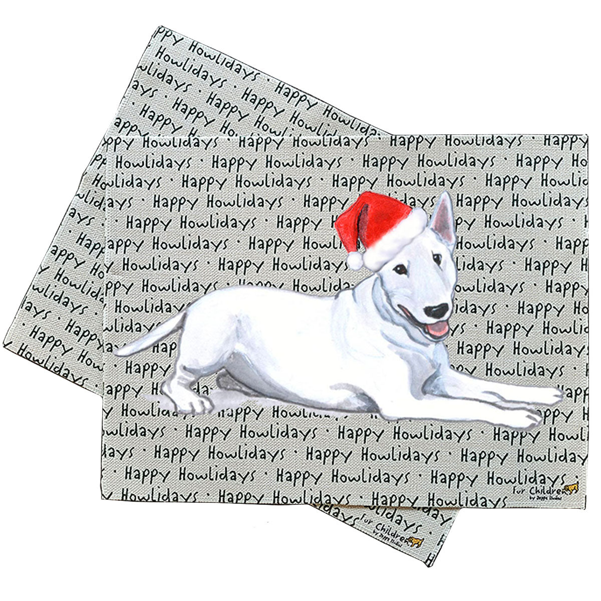 Bull Terrier Howliday Placemats