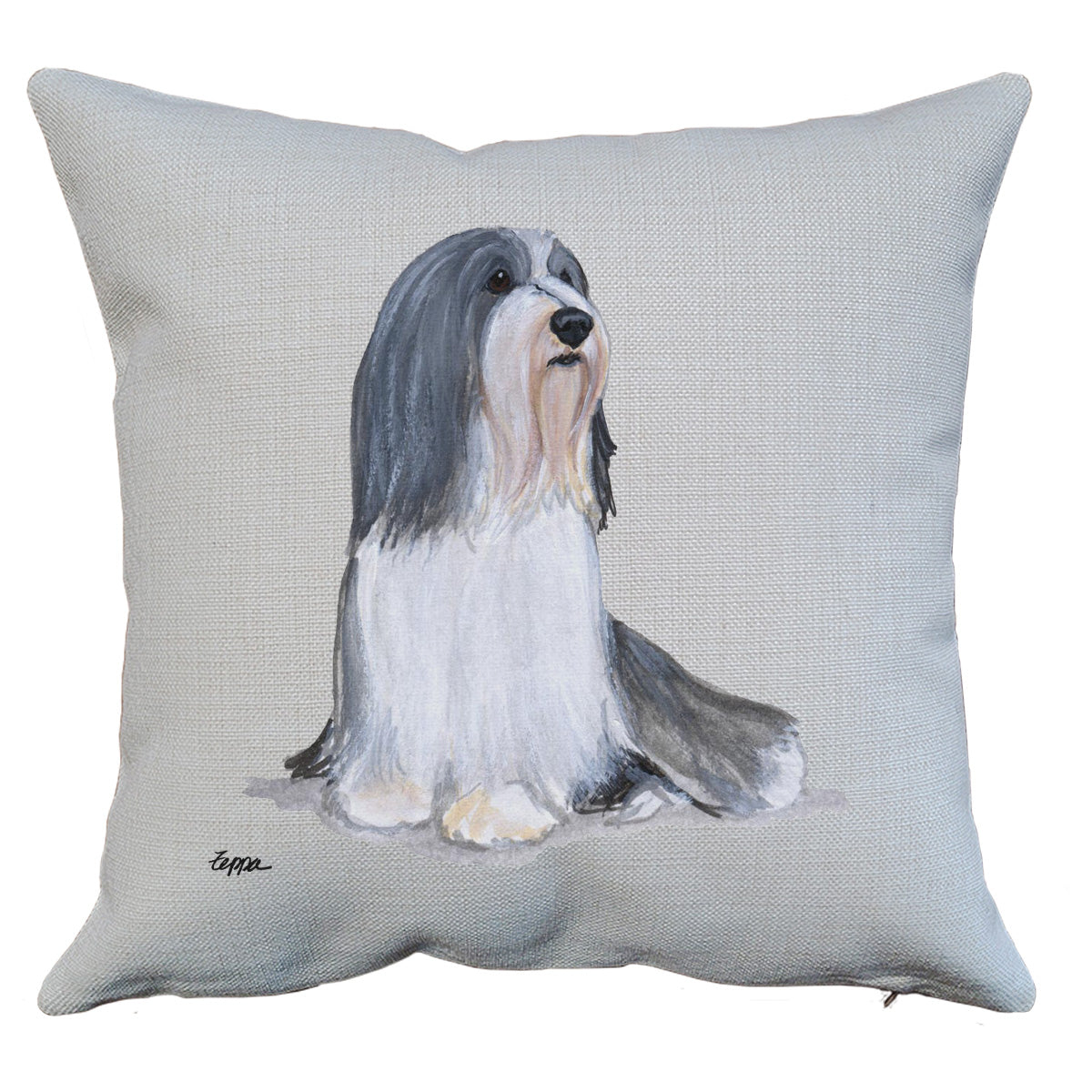 Bearded Collie Throw Pillow