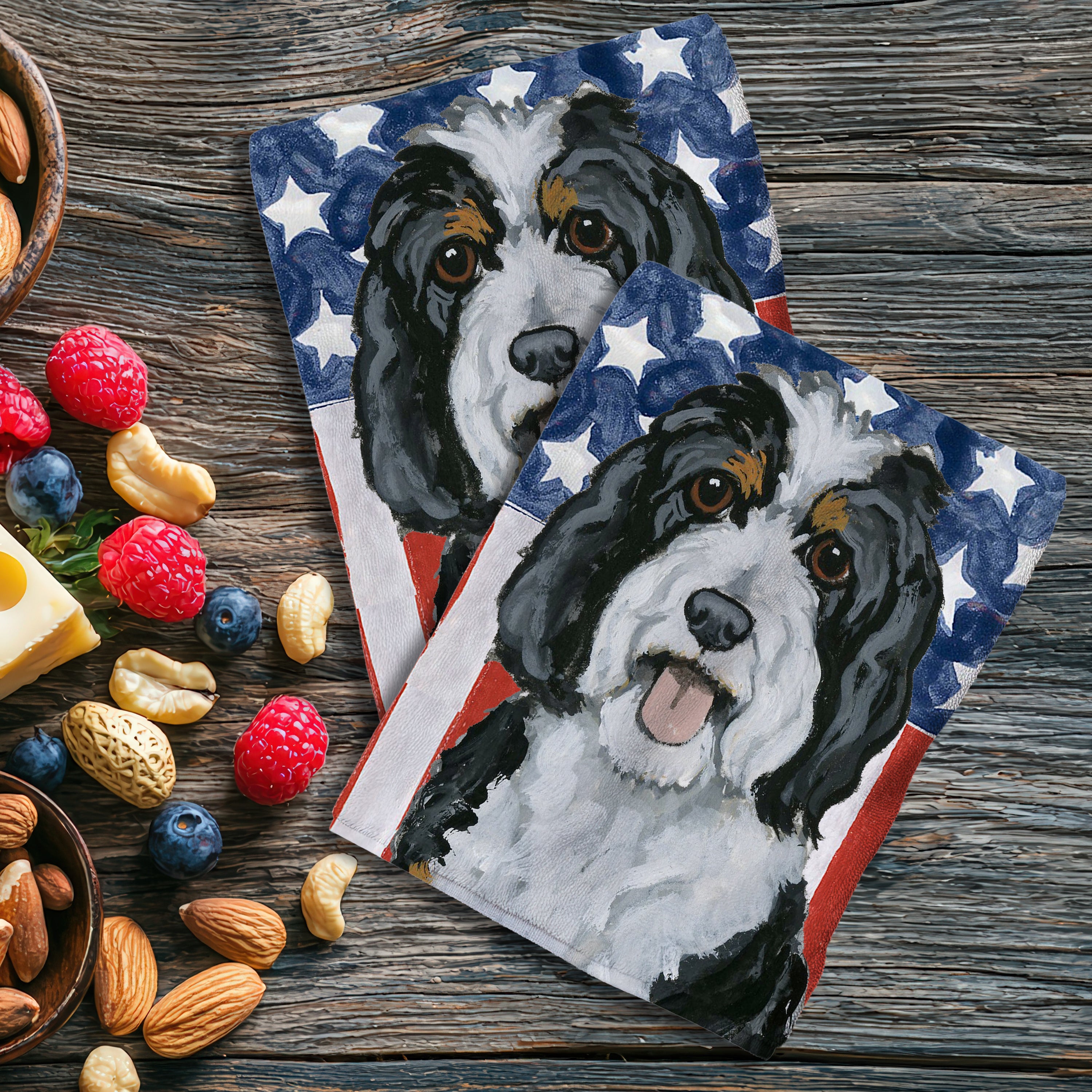 Bernedoodle Americana Kitchen Towel Set
