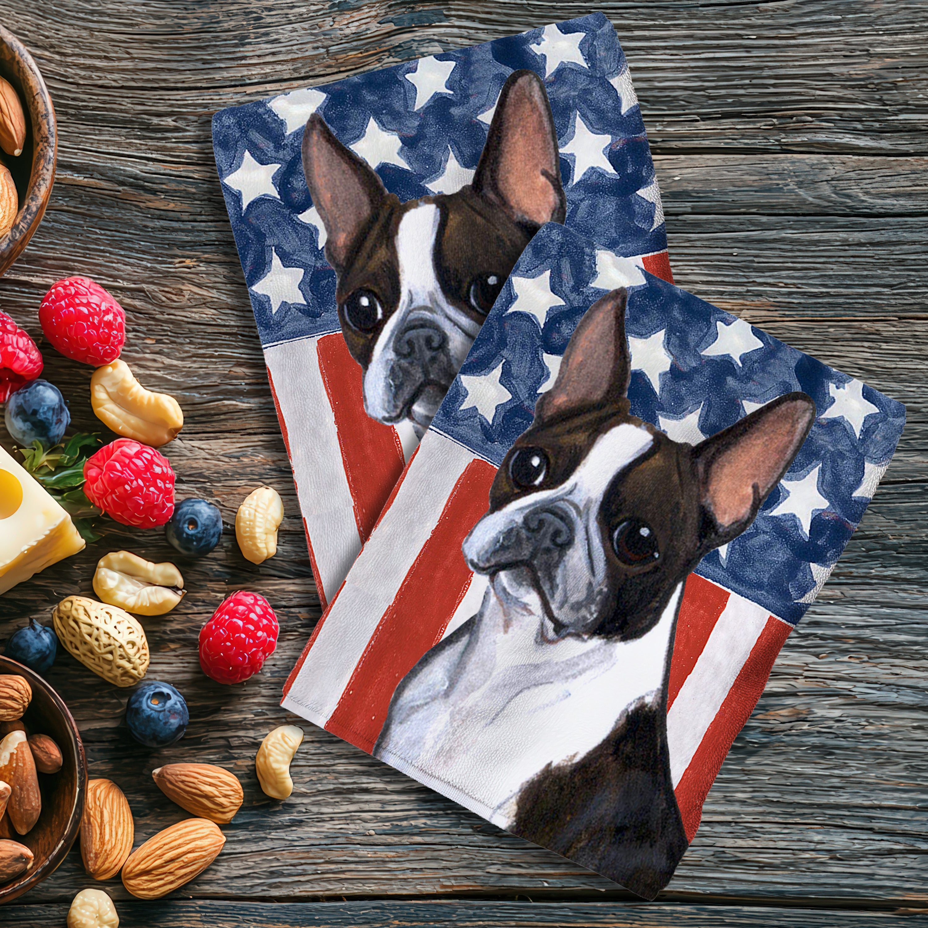 Boston Terrier Americana Kitchen Towel Set