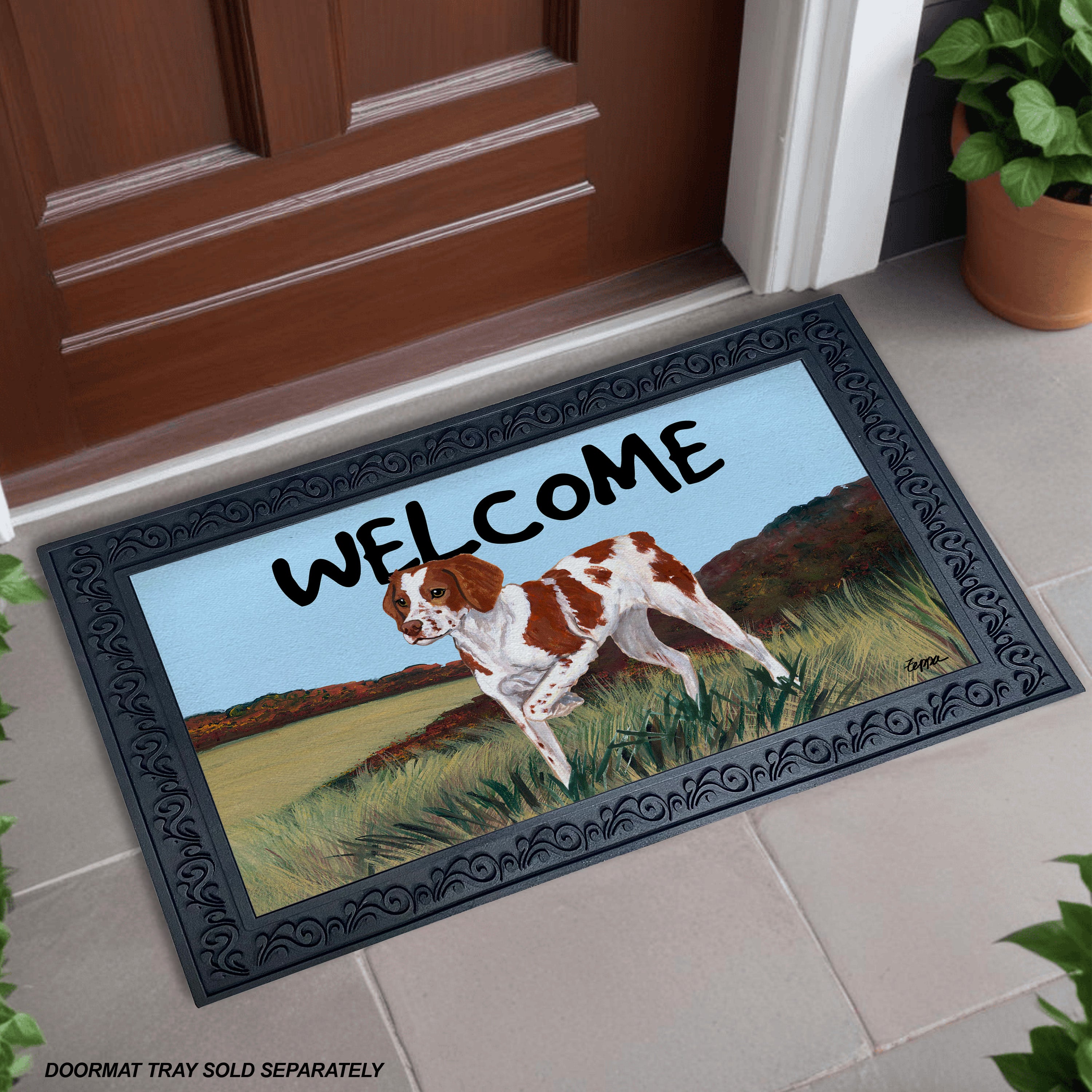 Brittany Field Scene Welcome Mat