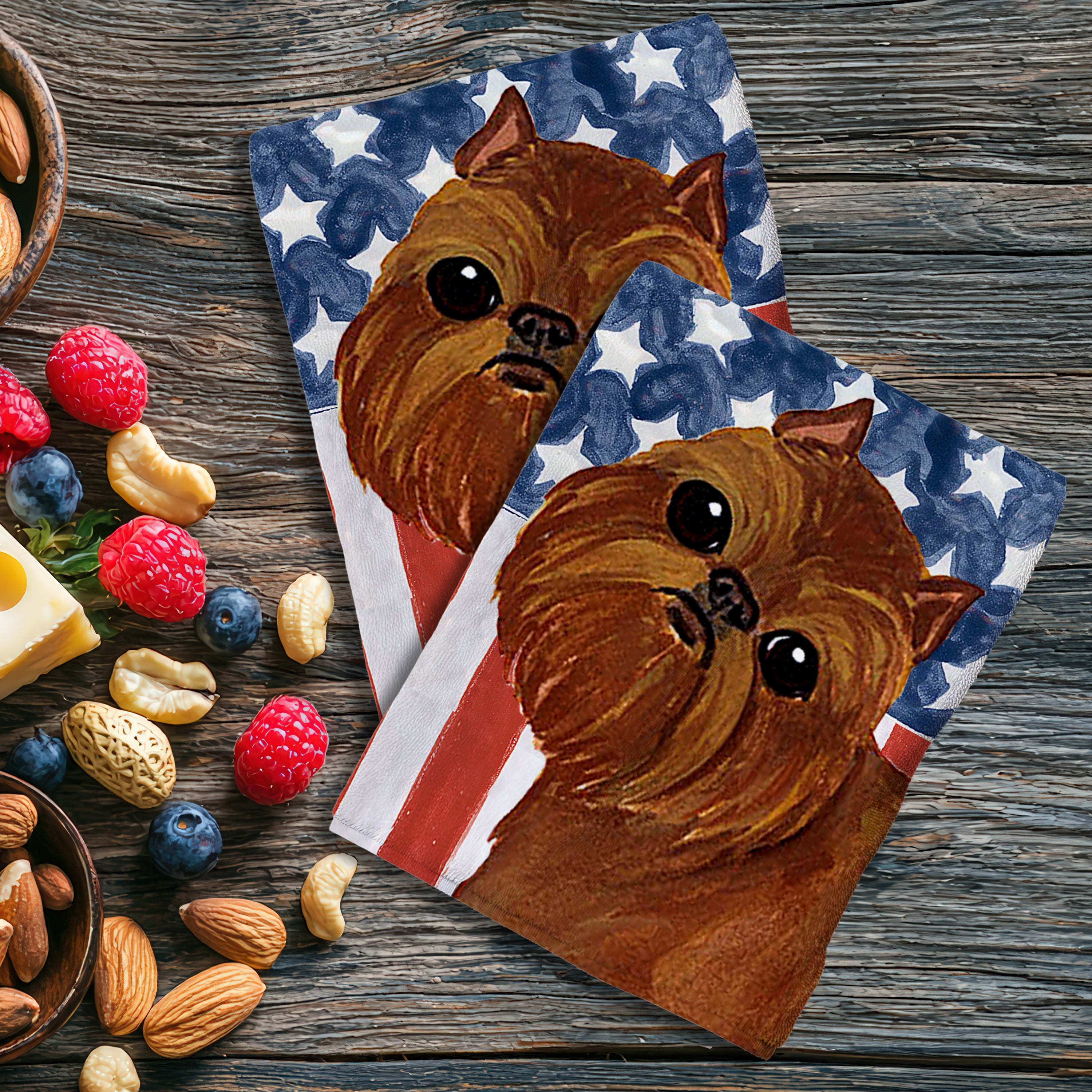 Brussels Griffon Americana Towel Set