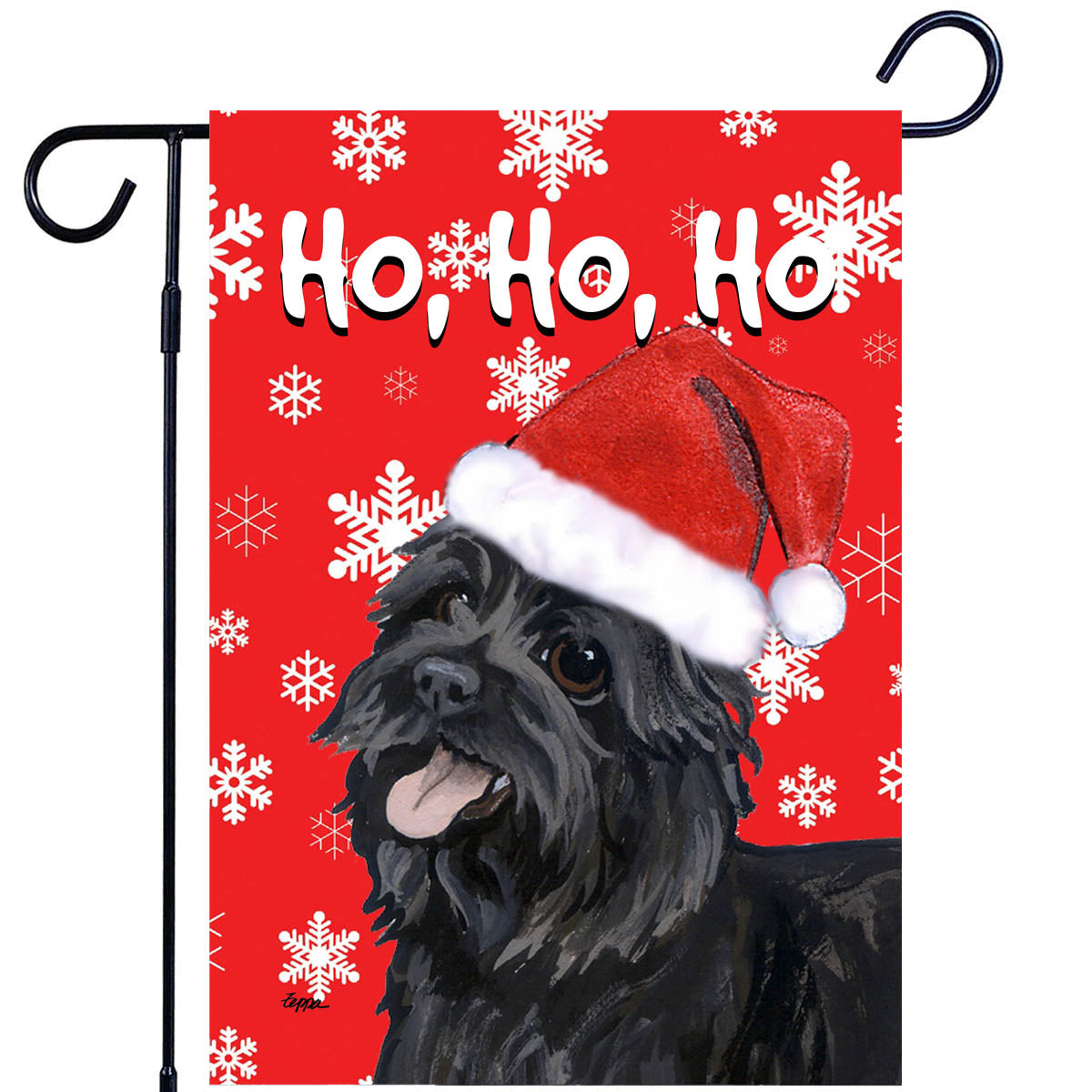 Cairn Terrier Ho Ho Ho Garden Flag