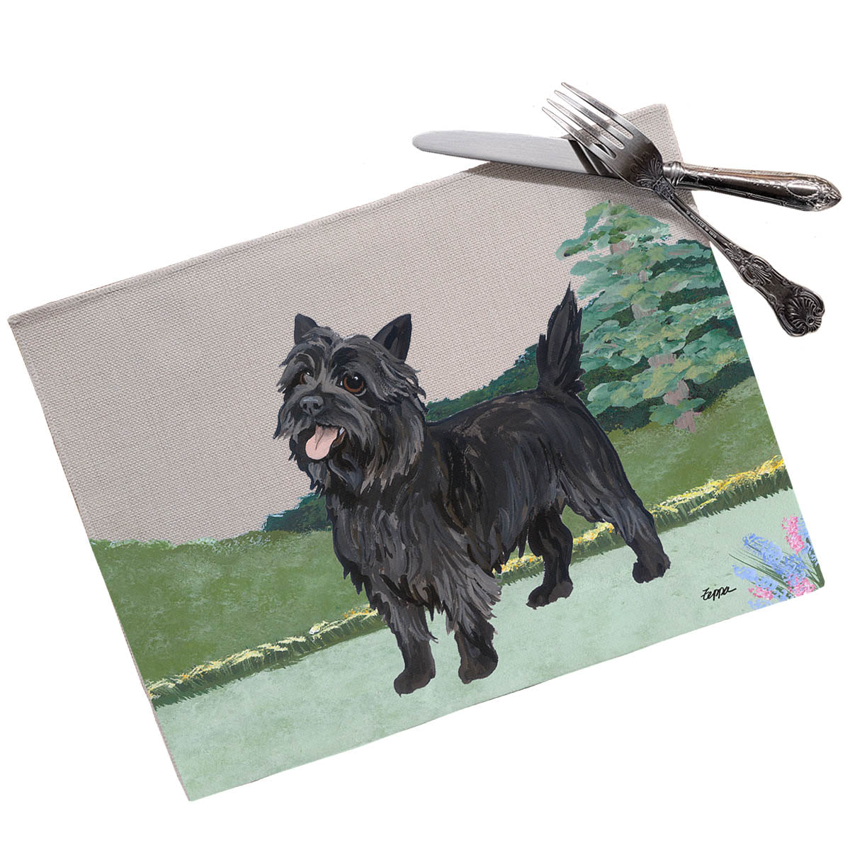 Cairn Terrier Scenic Placemats