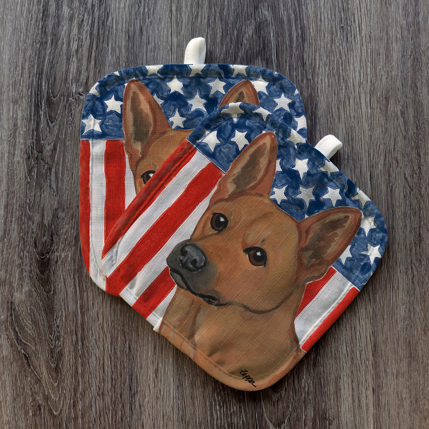 Carolina Dog Americana Pot Holder Set