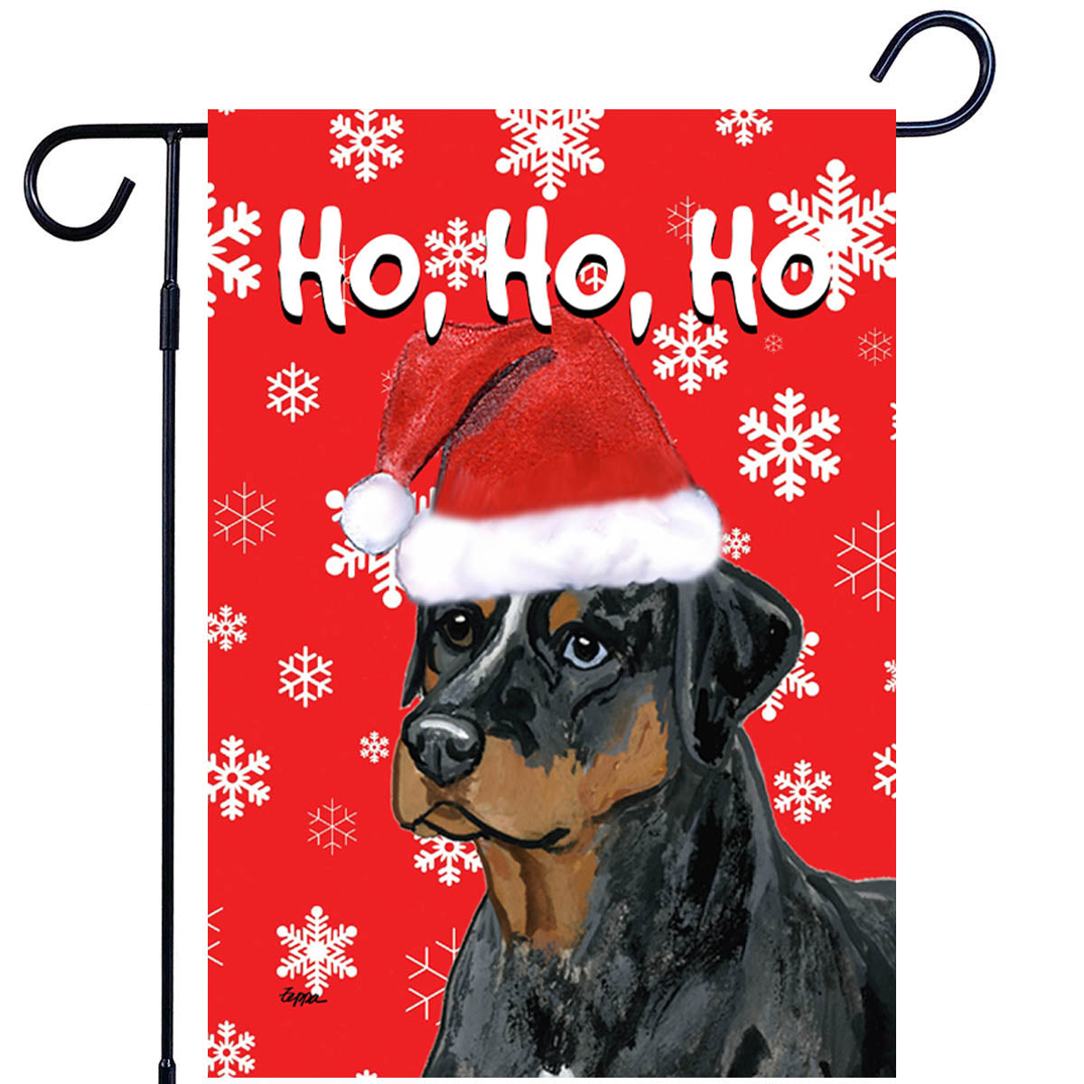 Catahoula Leopard Dog Ho Ho Ho Garden Flag