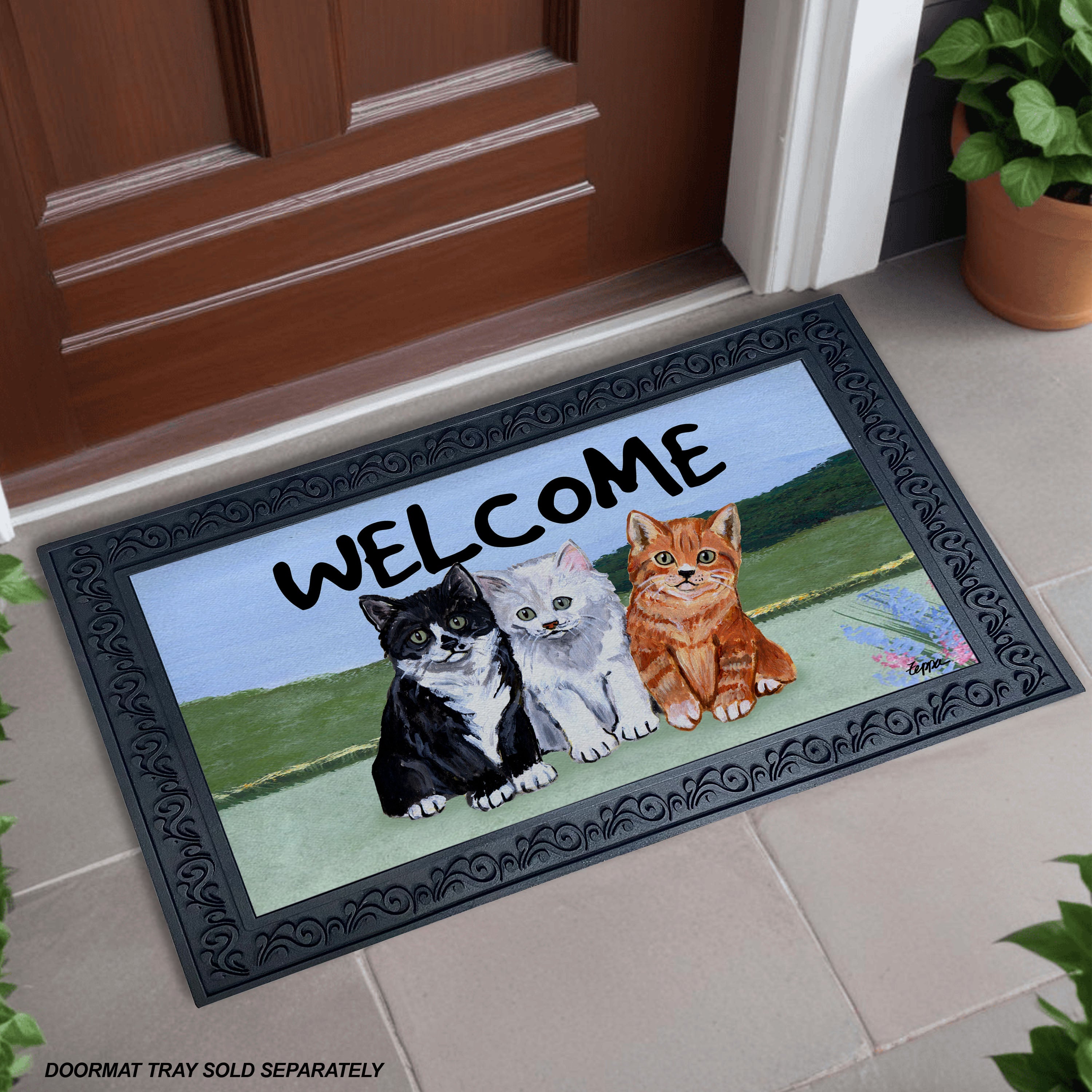 3 Kittens Welcome Mat