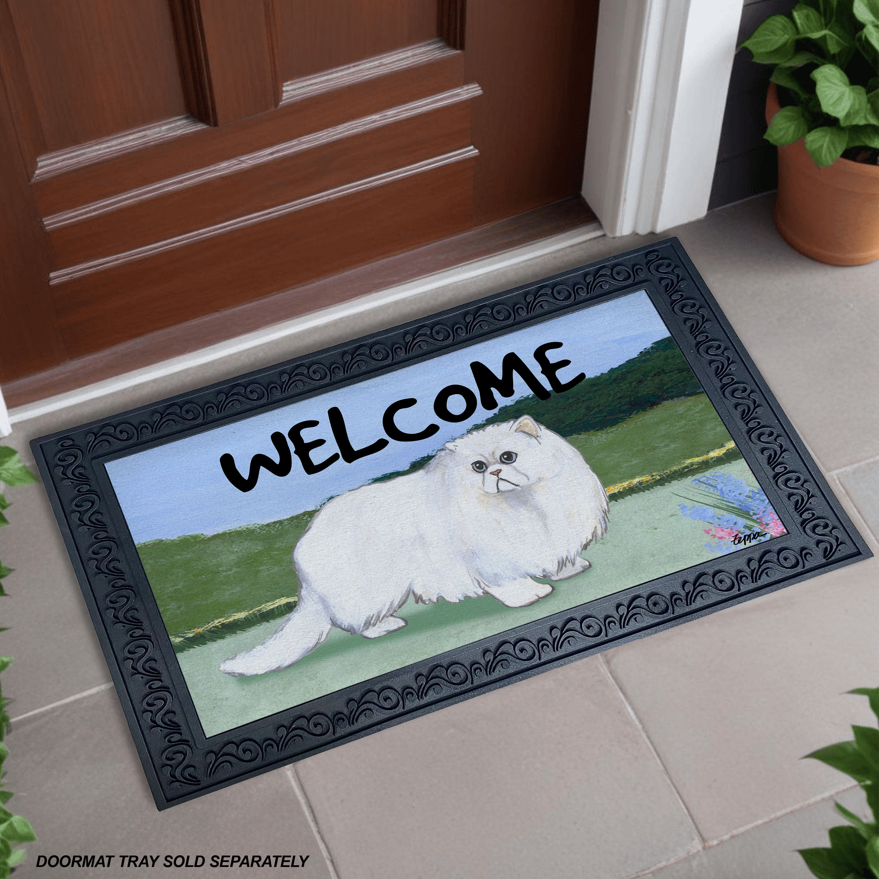 Persian Cat Welcome Mat