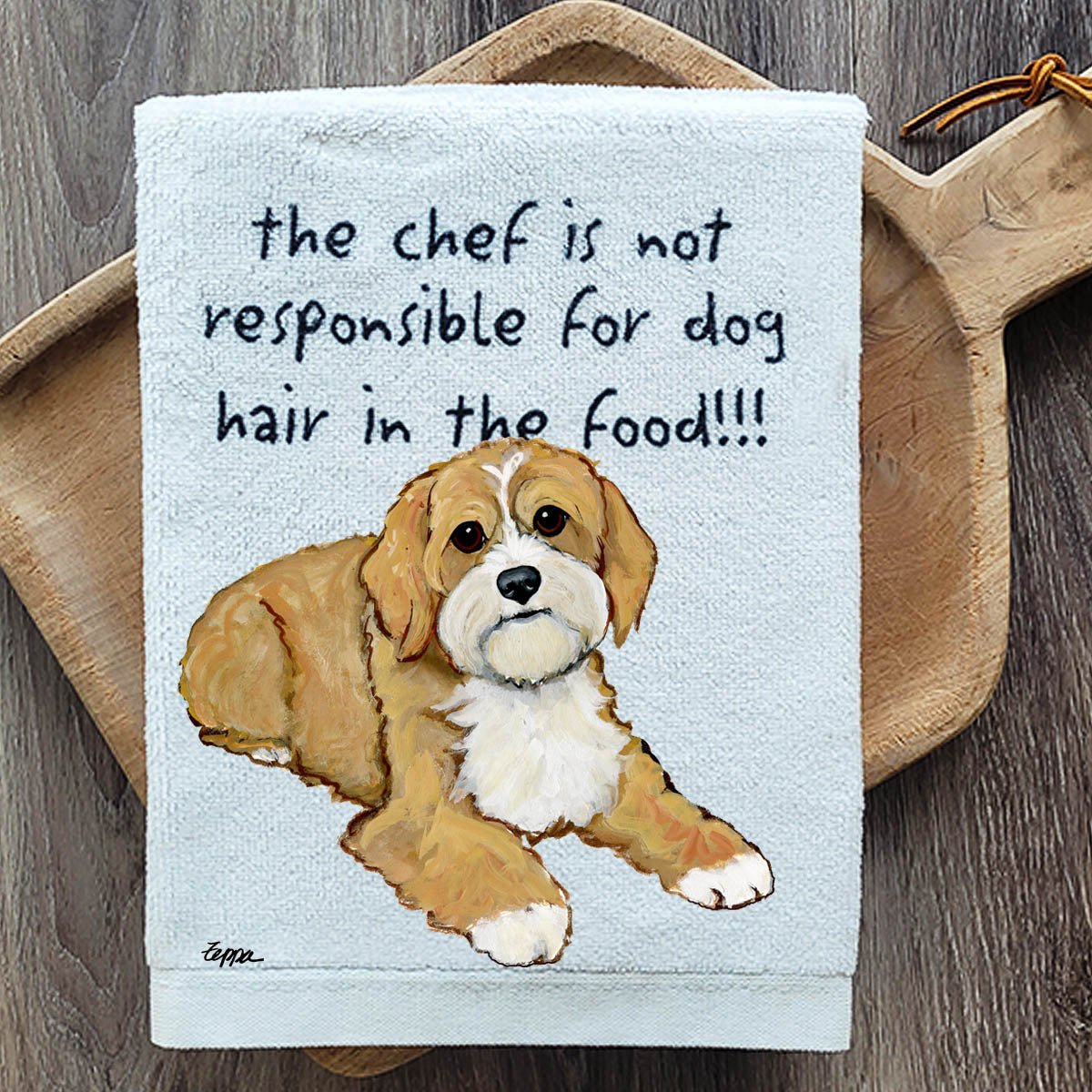 Pawsitively Adorable Cavapoo Kitchen Towel