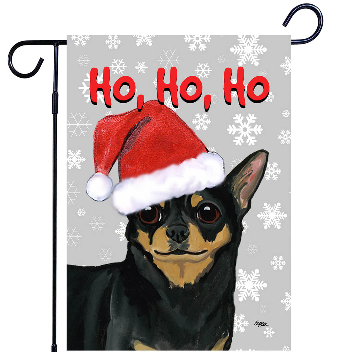 Chihuahua Ho Ho Ho Garden Flag