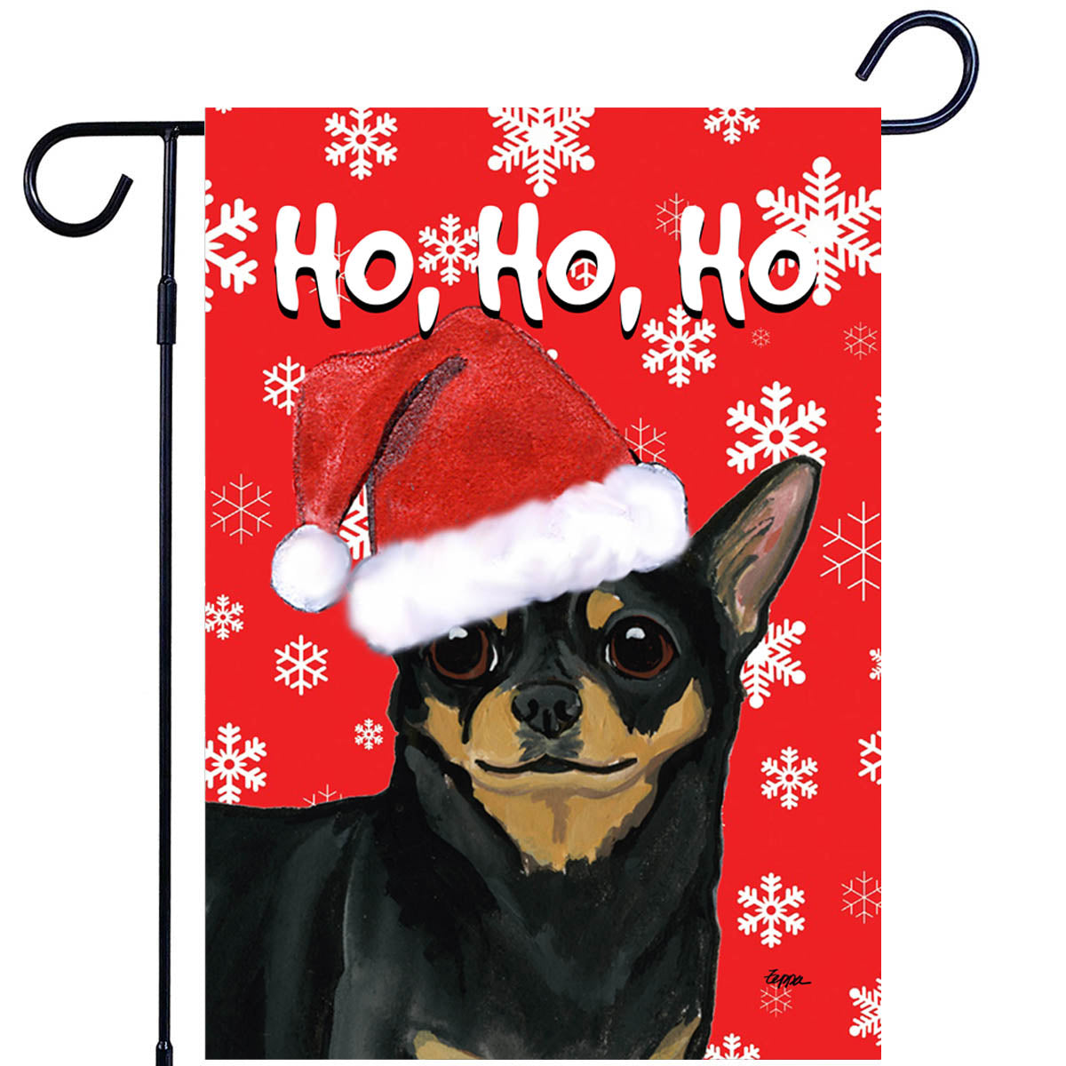 Chihuahua Ho Ho Ho Garden Flag