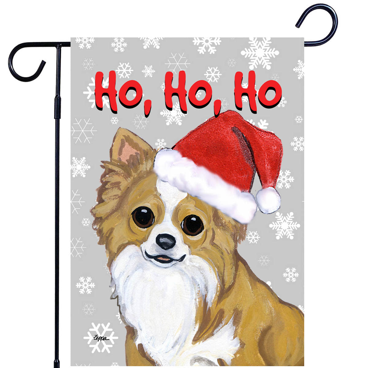 Chihuahua Ho Ho Ho Garden Flag