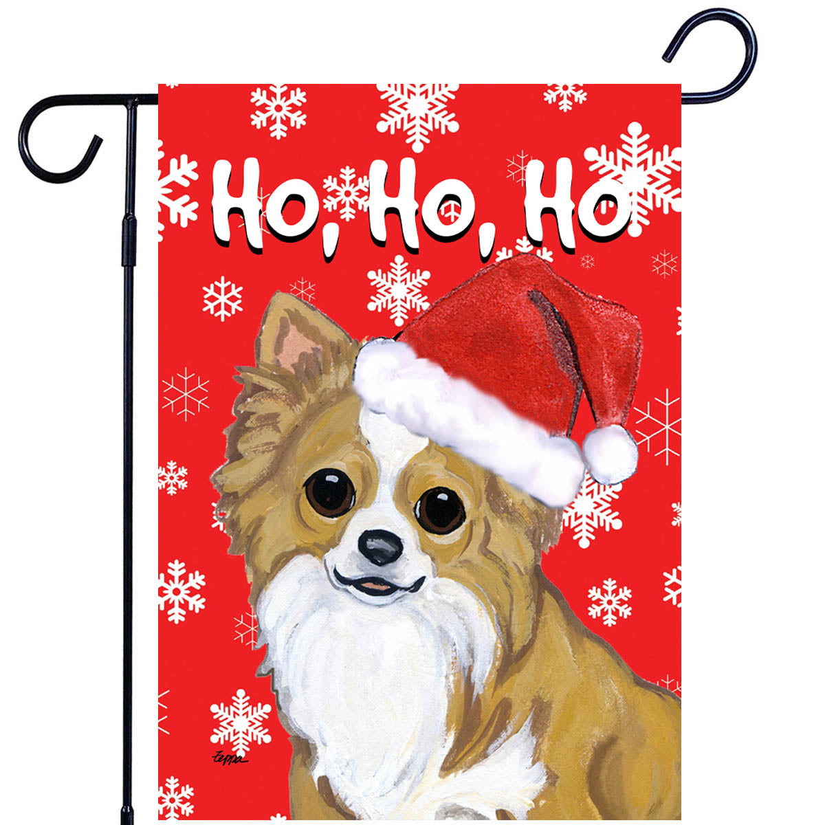 Chihuahua Ho Ho Ho Garden Flag