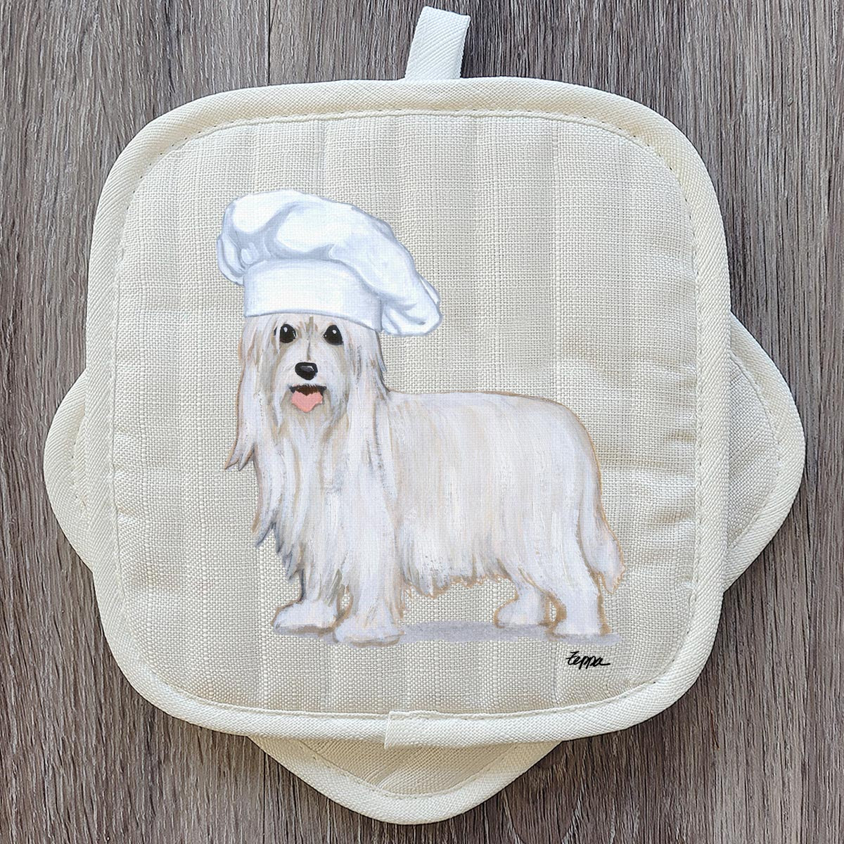 Powderpuff Chinese Crested Pot Holder Set