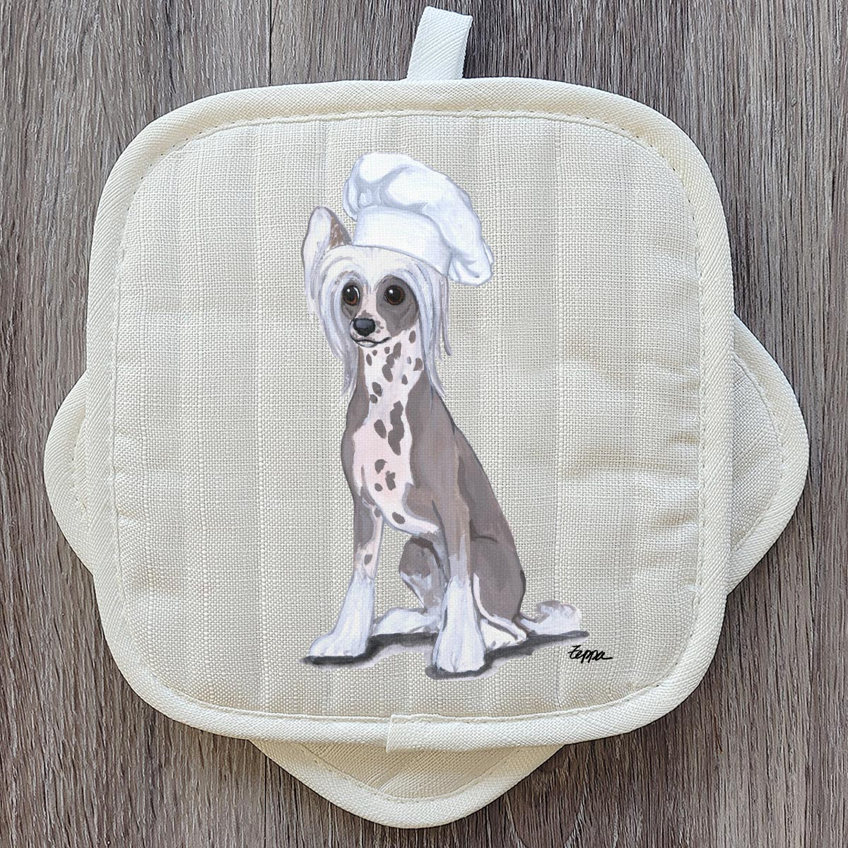 Chinese Crested Pot Holder Set