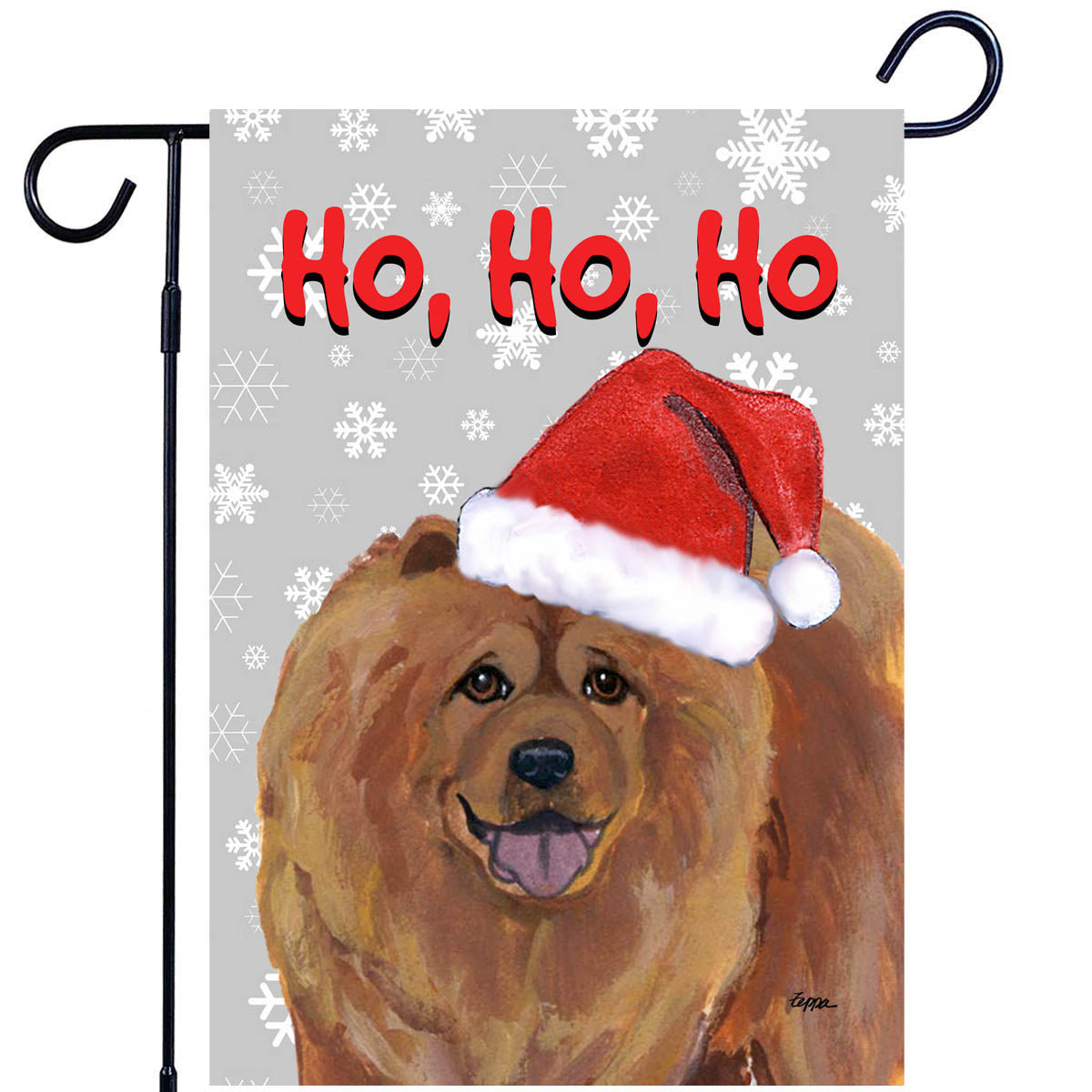 Chow Chow Ho Ho Ho Garden Flag